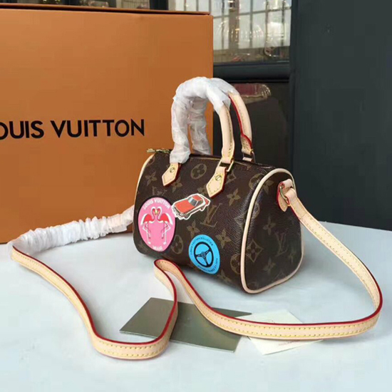 Louis Vuitton M62208 Nano Speedy Crossbody Bag Monogram Canvas Louis Vuitton M62208 Nano Speedy Crossbody Bag Monogram Canvas