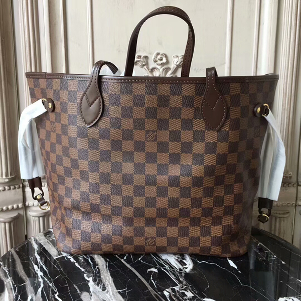 Louis Vuitton N41603 Neverfull MM Shoulder Bag Damier Ebene Canvas Louis Vuitton N41603 Neverfull MM Shoulder Bag Damier Ebene Canvas