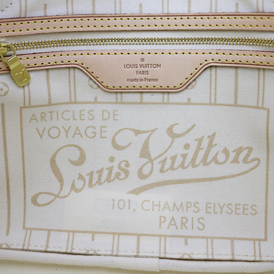 Louis Vuitton N51110 Neverfull PM Shoulder Bag Damier Azur Canvas Louis Vuitton N51110 Neverfull PM Shoulder Bag Damier Azur Canvas