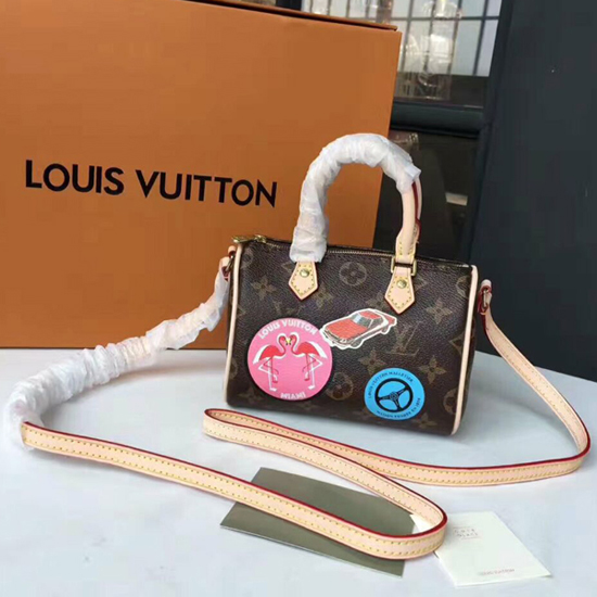 Louis Vuitton M62208 Nano Speedy Crossbody Bag Monogram Canvas Louis Vuitton M62208 Nano Speedy Crossbody Bag Monogram Canvas