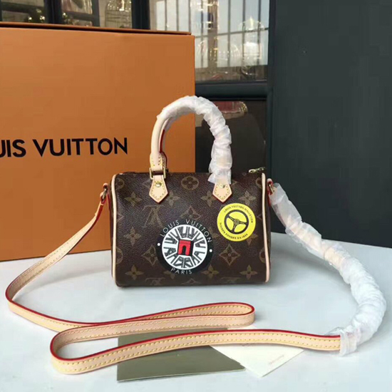 Louis Vuitton M62208 Nano Speedy Crossbody Bag Monogram Canvas Louis Vuitton M62208 Nano Speedy Crossbody Bag Monogram Canvas