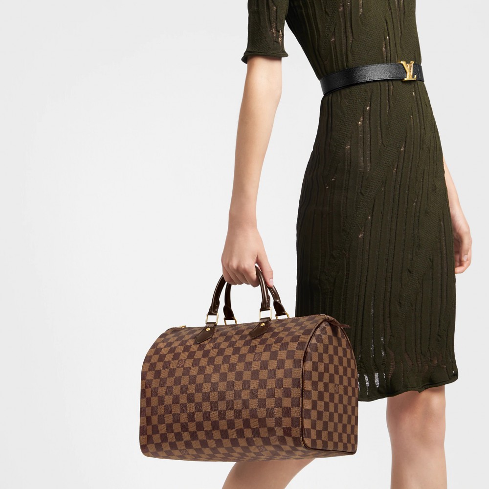 Louis Vuitton Damier Ebene Canvas Speedy 35 N41363 Louis Vuitton Damier Ebene Canvas Speedy 35 N41363