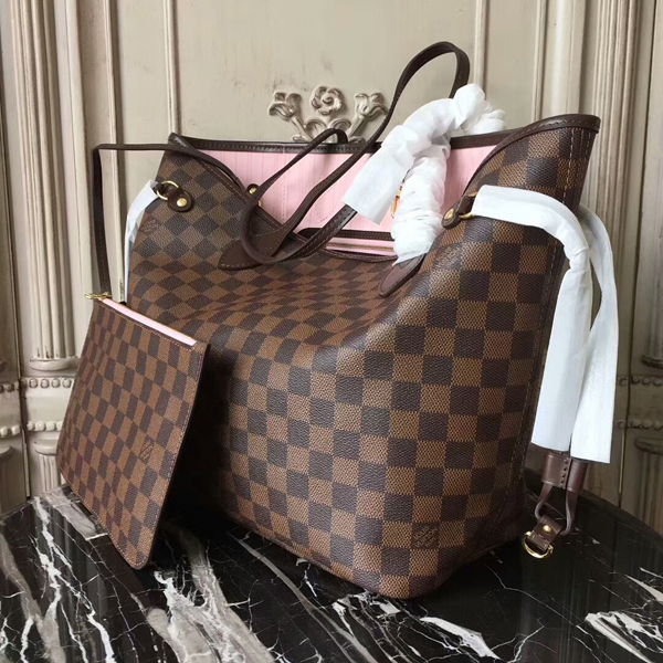 Louis Vuitton N41603 Neverfull MM Shoulder Bag Damier Ebene Canvas Louis Vuitton N41603 Neverfull MM Shoulder Bag Damier Ebene Canvas