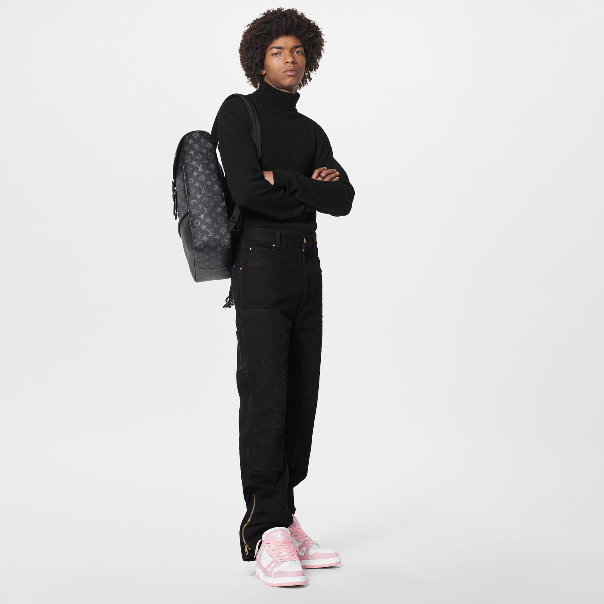 Louis Vuitton Trainer Sneaker Pink White 1ABOEI Louis Vuitton Trainer Sneaker Pink White 1ABOEI