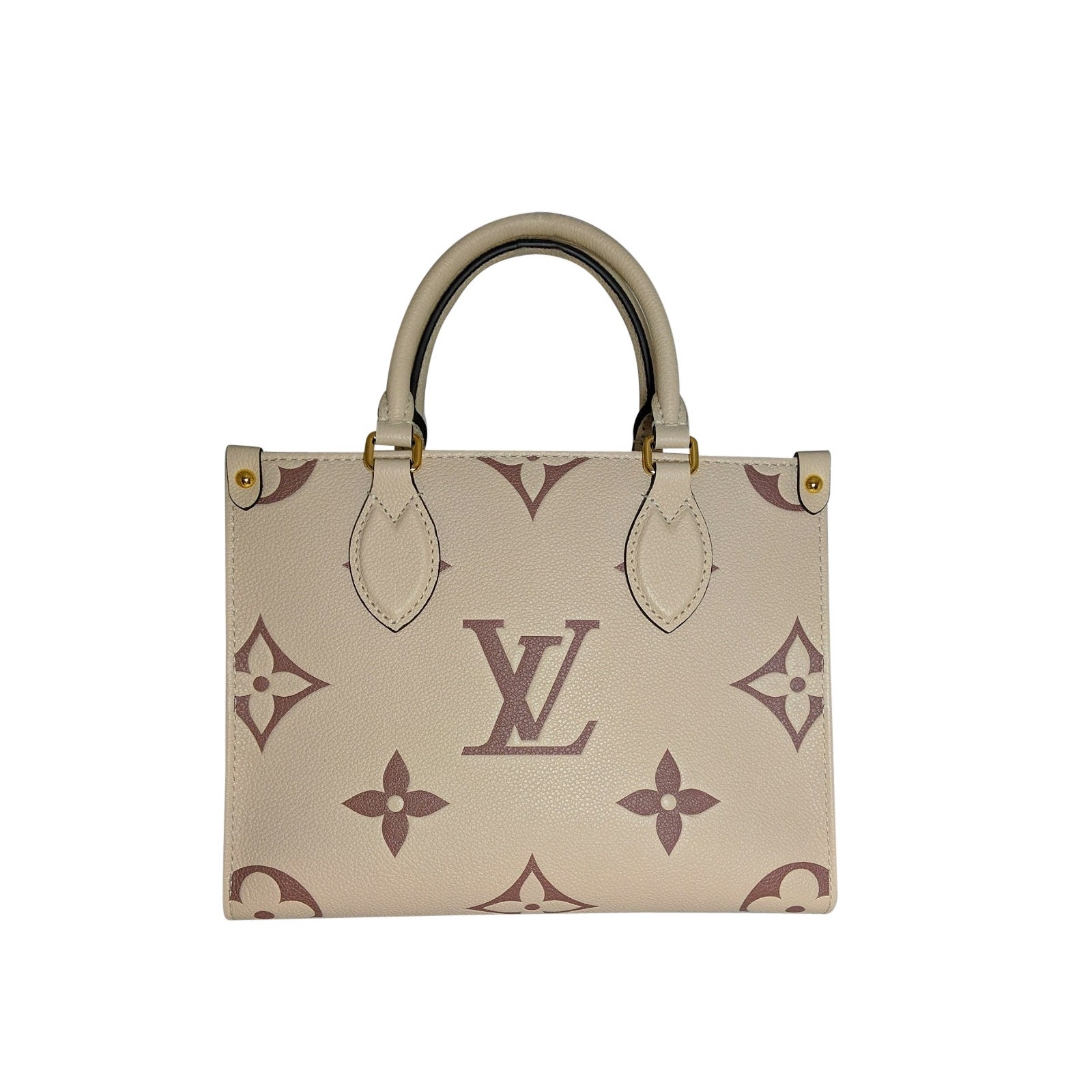 Louis Vuitton Empreinte Monogram Giant Onthego PM M45654 Creme Bois De Rose Louis Vuitton Empreinte Monogram Giant Onthego PM M45654 Creme Bois De Rose