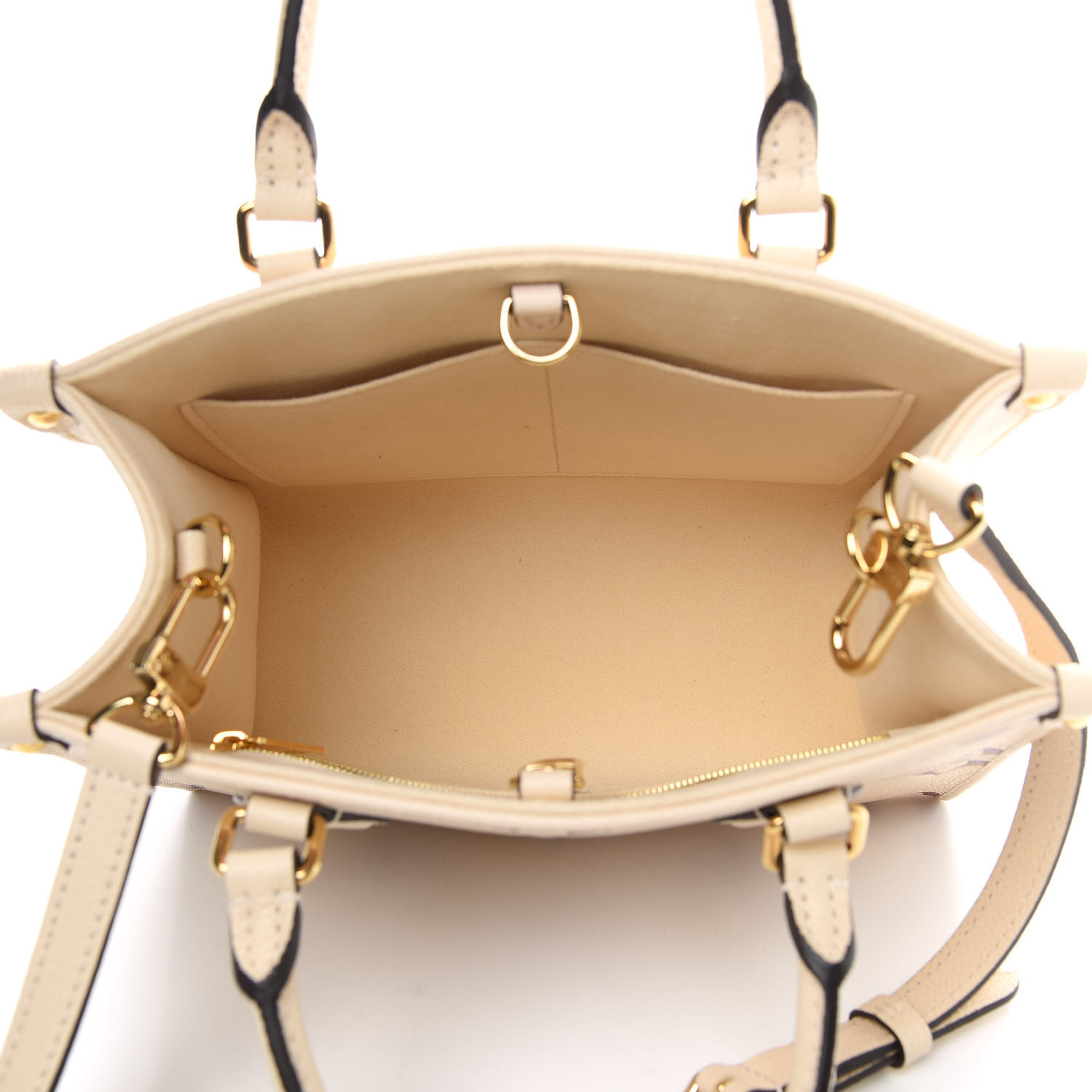 Louis Vuitton Empreinte Monogram Giant Onthego PM M45654 Creme Bois De Rose Louis Vuitton Empreinte Monogram Giant Onthego PM M45654 Creme Bois De Rose