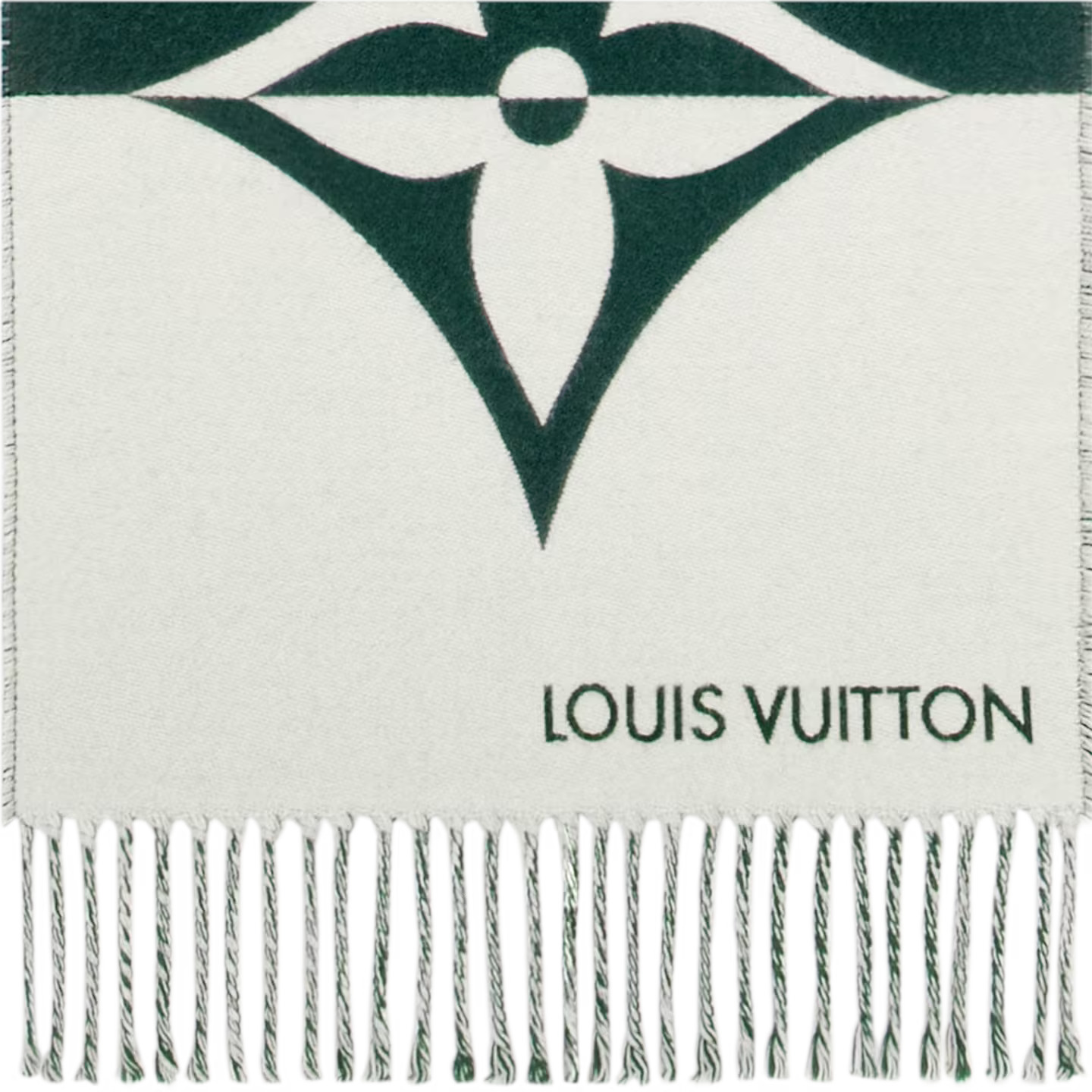 Louis Vuitton Dark Green M79139 Graphic Dual Scarf Louis Vuitton Dark Green M79139 Graphic Dual Scarf