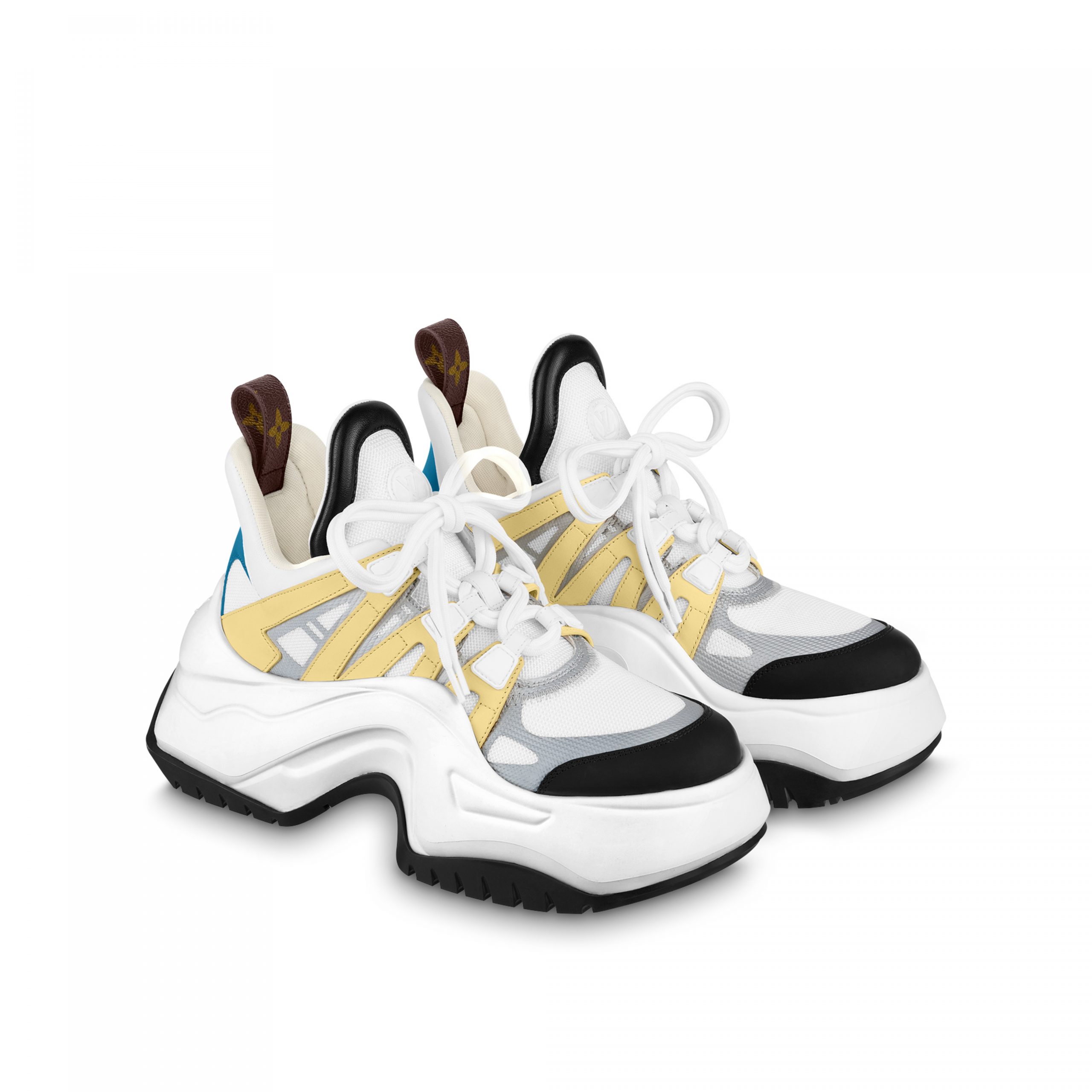Louis Vuitton LV Archlight 2.0 Platform Sneaker White Yellow 1ABIIE Louis Vuitton LV Archlight 2.0 Platform Sneaker White Yellow 1ABIIE