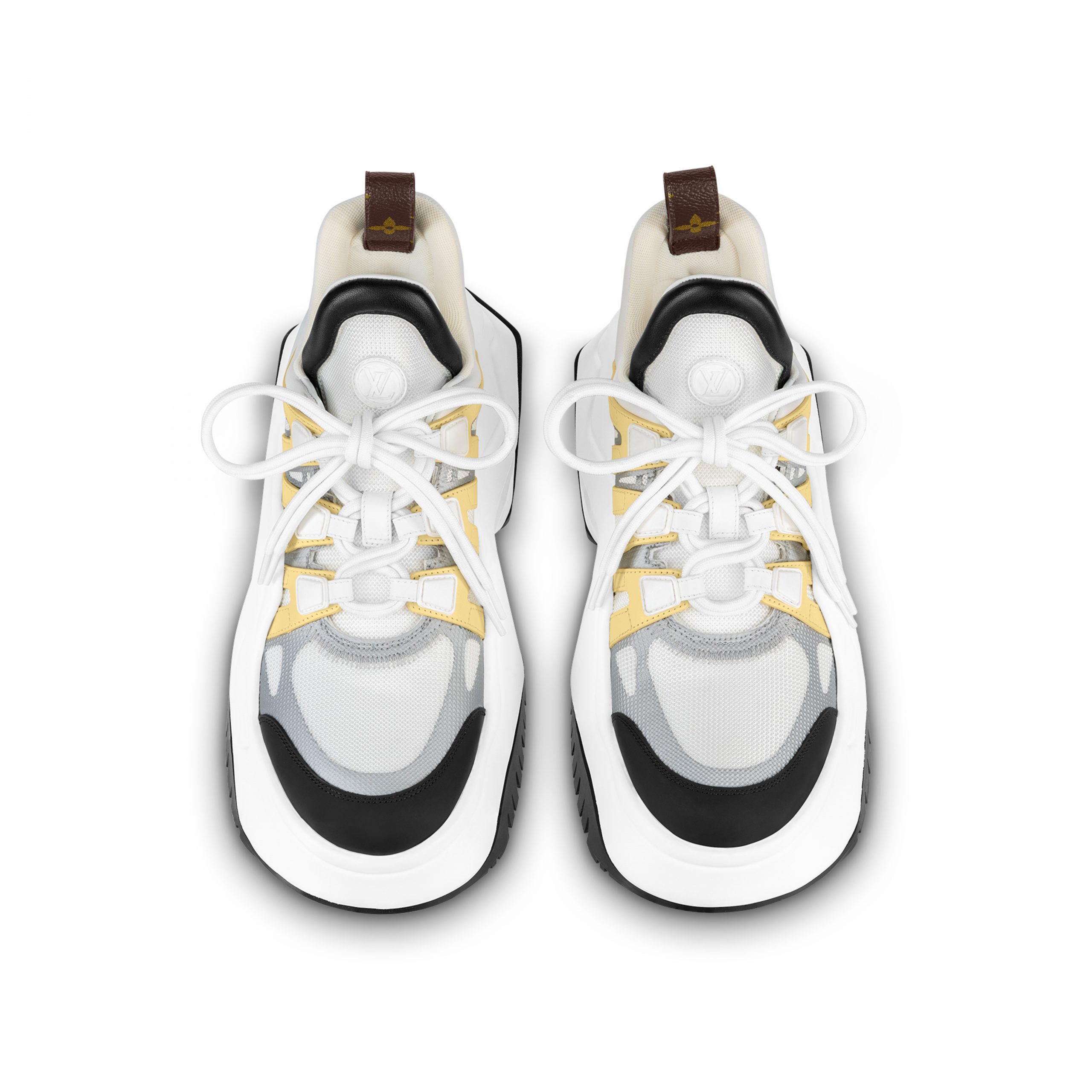 Louis Vuitton LV Archlight 2.0 Platform Sneaker White Yellow 1ABIIE Louis Vuitton LV Archlight 2.0 Platform Sneaker White Yellow 1ABIIE