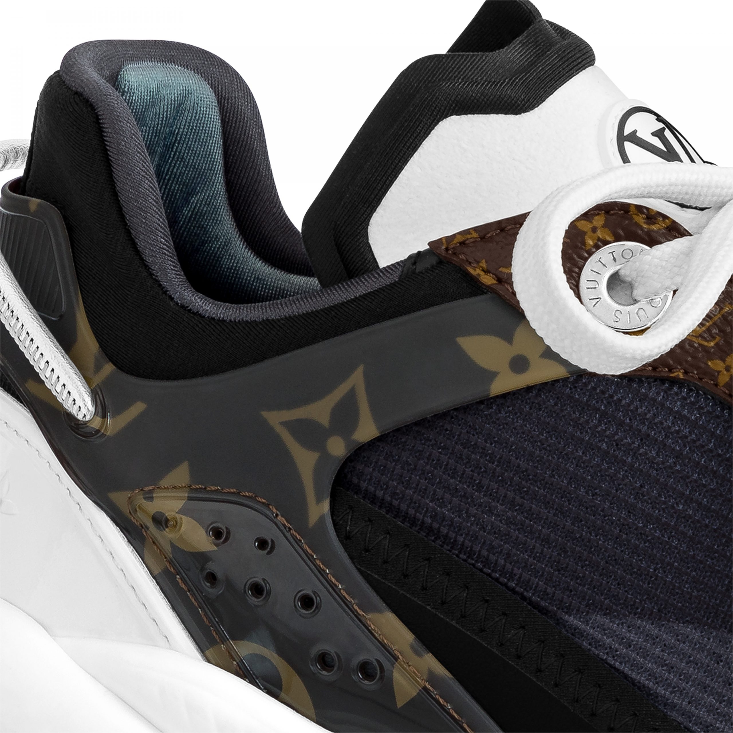 Louis Vuitton LV Run 55 Sneaker Monogram Flowers Black 1AAP5D Louis Vuitton LV Run 55 Sneaker Monogram Flowers Black 1AAP5D