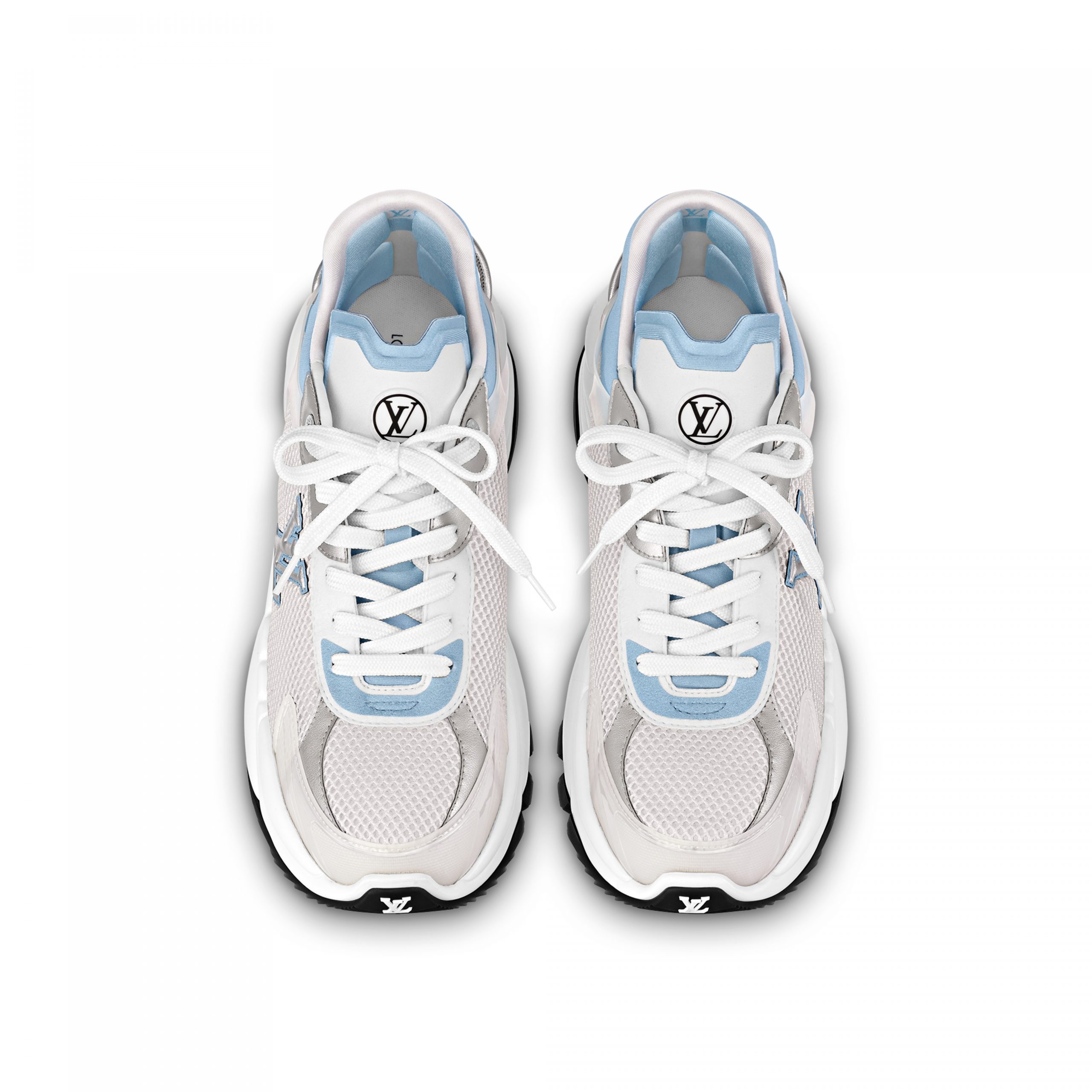 Louis Vuitton LV Run 55 Sneaker Monogram Flowers Blue 1ABVIR Louis Vuitton LV Run 55 Sneaker Monogram Flowers Blue 1ABVIR