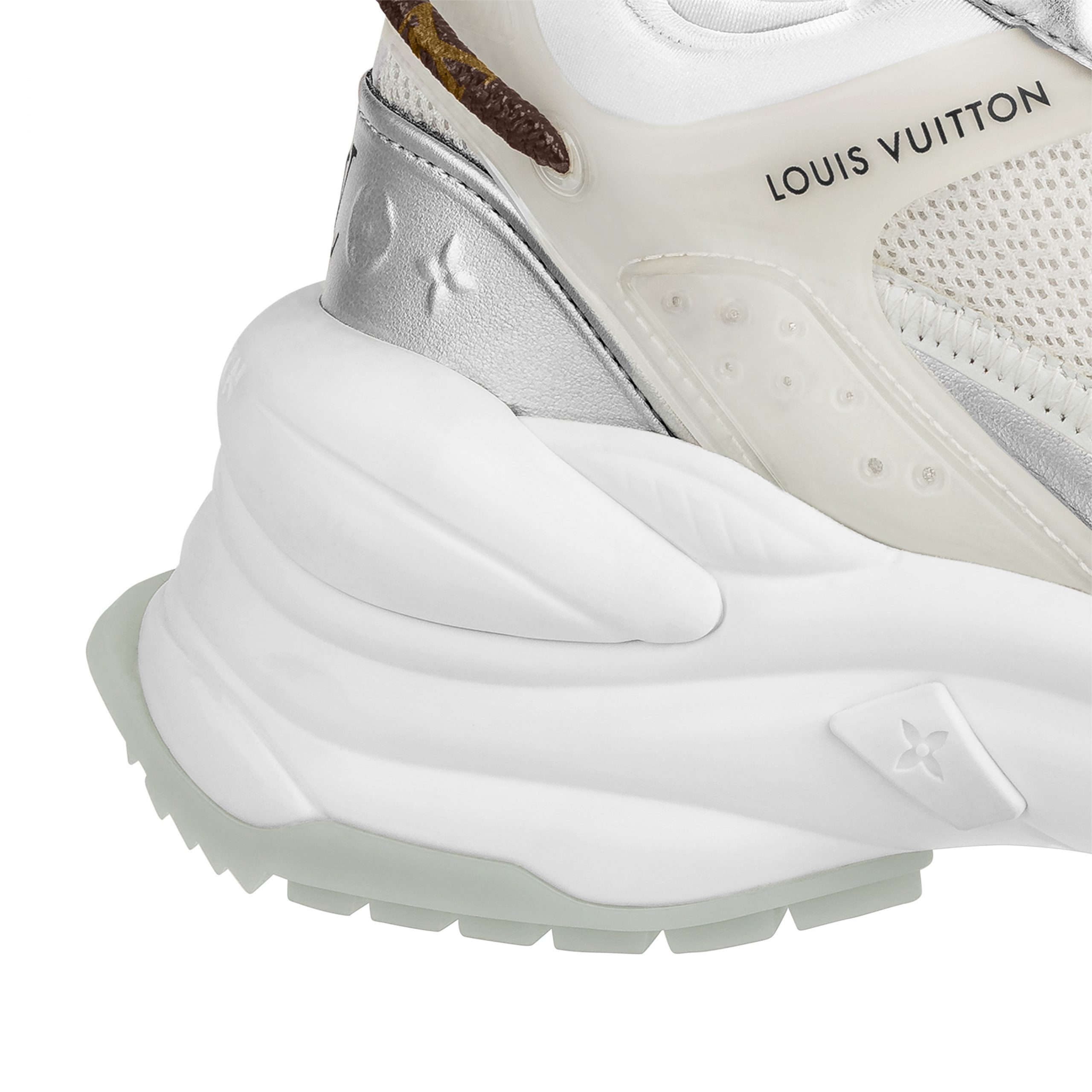 Louis Vuitton LV Run 55 Sneaker Monogram Flowers Silver 1AAVGI Louis Vuitton LV Run 55 Sneaker Monogram Flowers Silver 1AAVGI