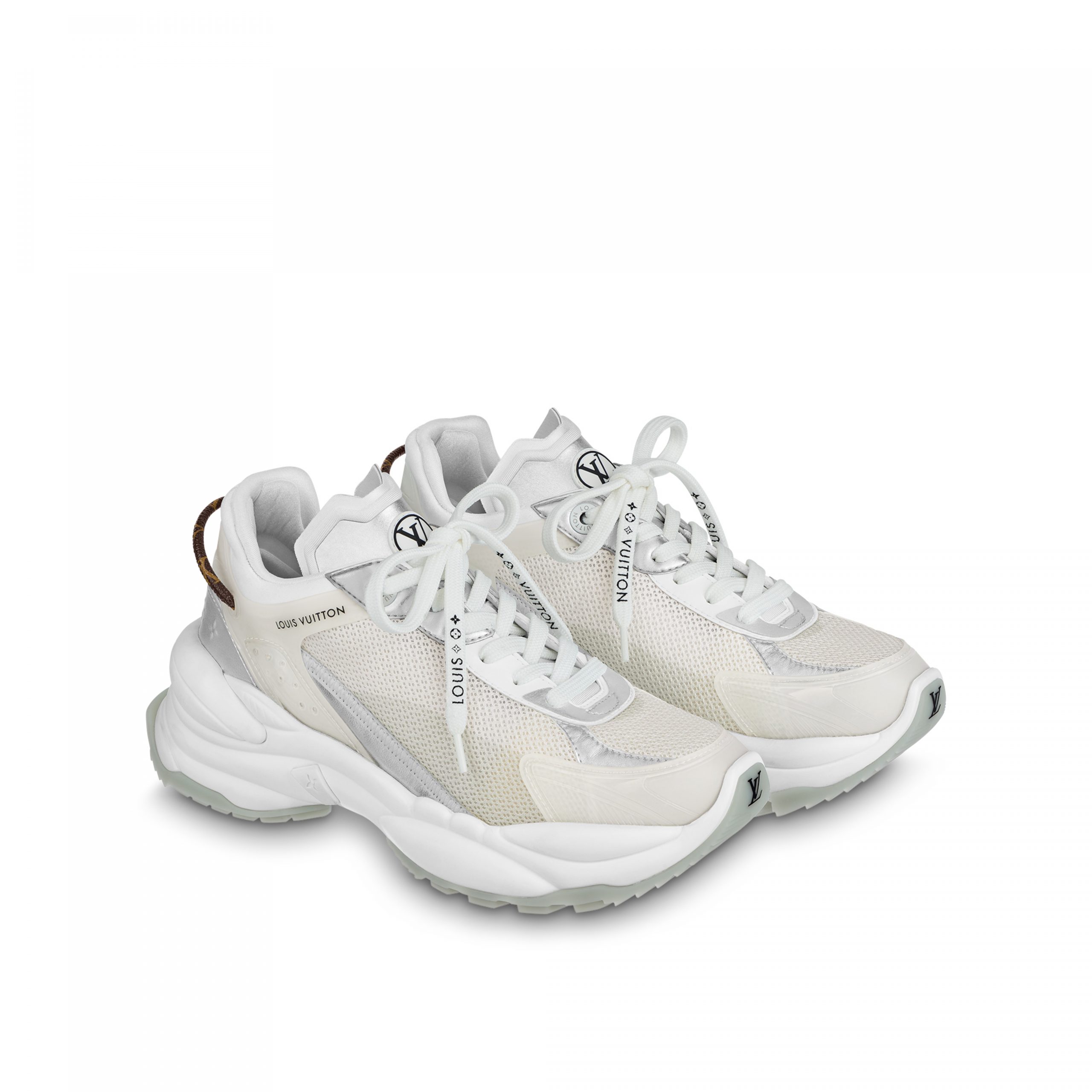 Louis Vuitton LV Run 55 Sneaker Monogram Flowers Silver 1AAVGI Louis Vuitton LV Run 55 Sneaker Monogram Flowers Silver 1AAVGI