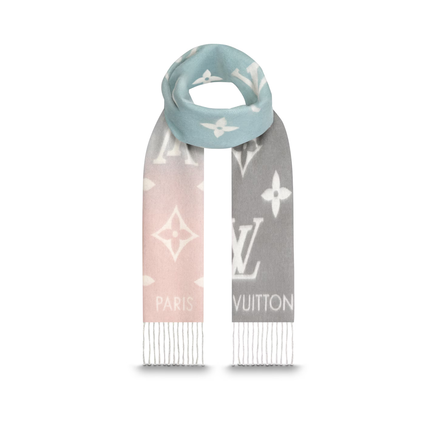 Louis Vuitton Bleu Rose M70868 Reykjavik Gradient Scarf Louis Vuitton Bleu Rose M70868 Reykjavik Gradient Scarf