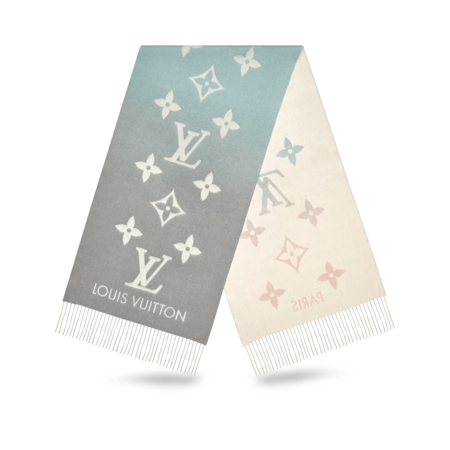 Louis Vuitton Bleu Rose M70868 Reykjavik Gradient Scarf Louis Vuitton Bleu Rose M70868 Reykjavik Gradient Scarf