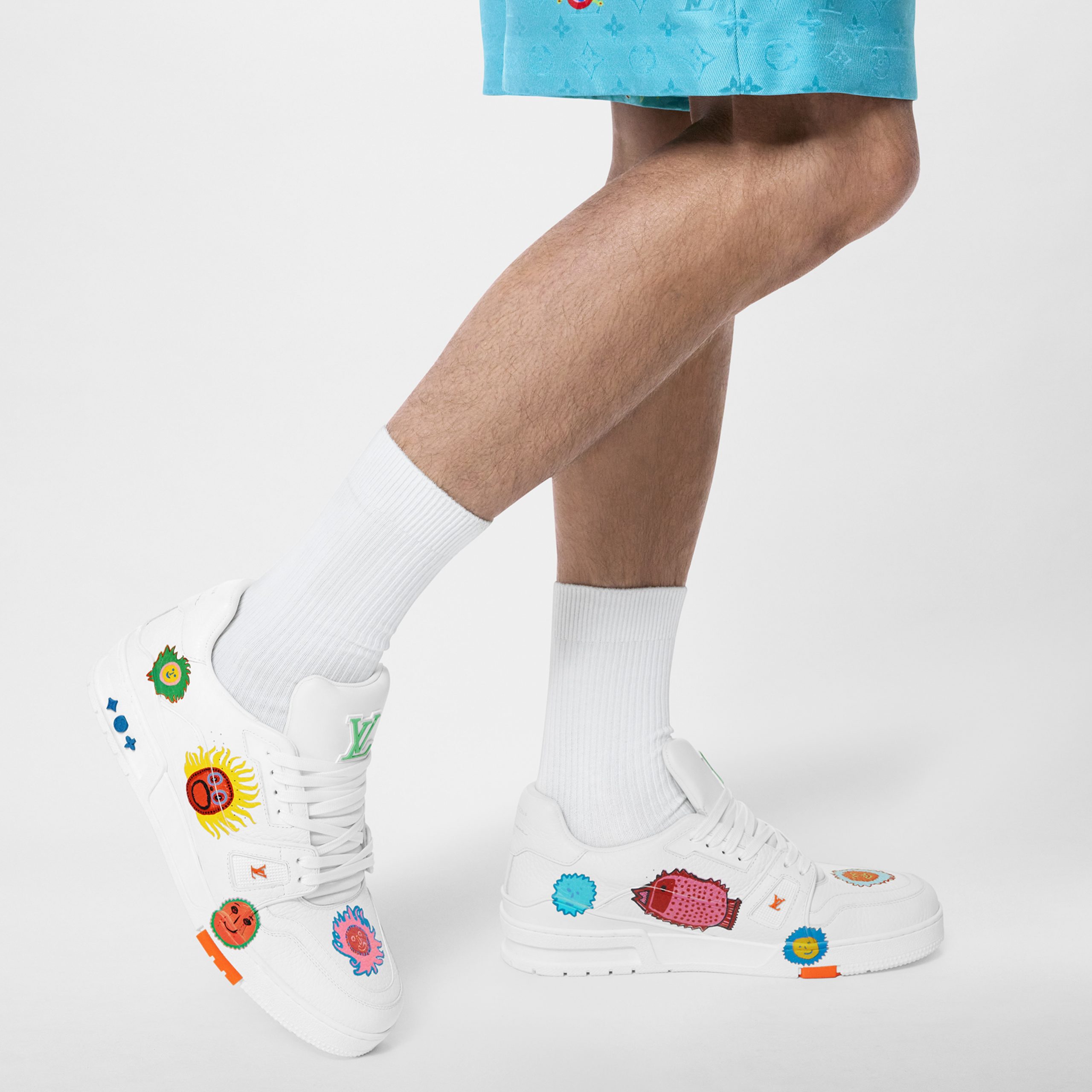 Louis Vuitton Trainer Sneaker LV x YK LV White 1ABD39 Louis Vuitton Trainer Sneaker LV x YK LV White 1ABD39