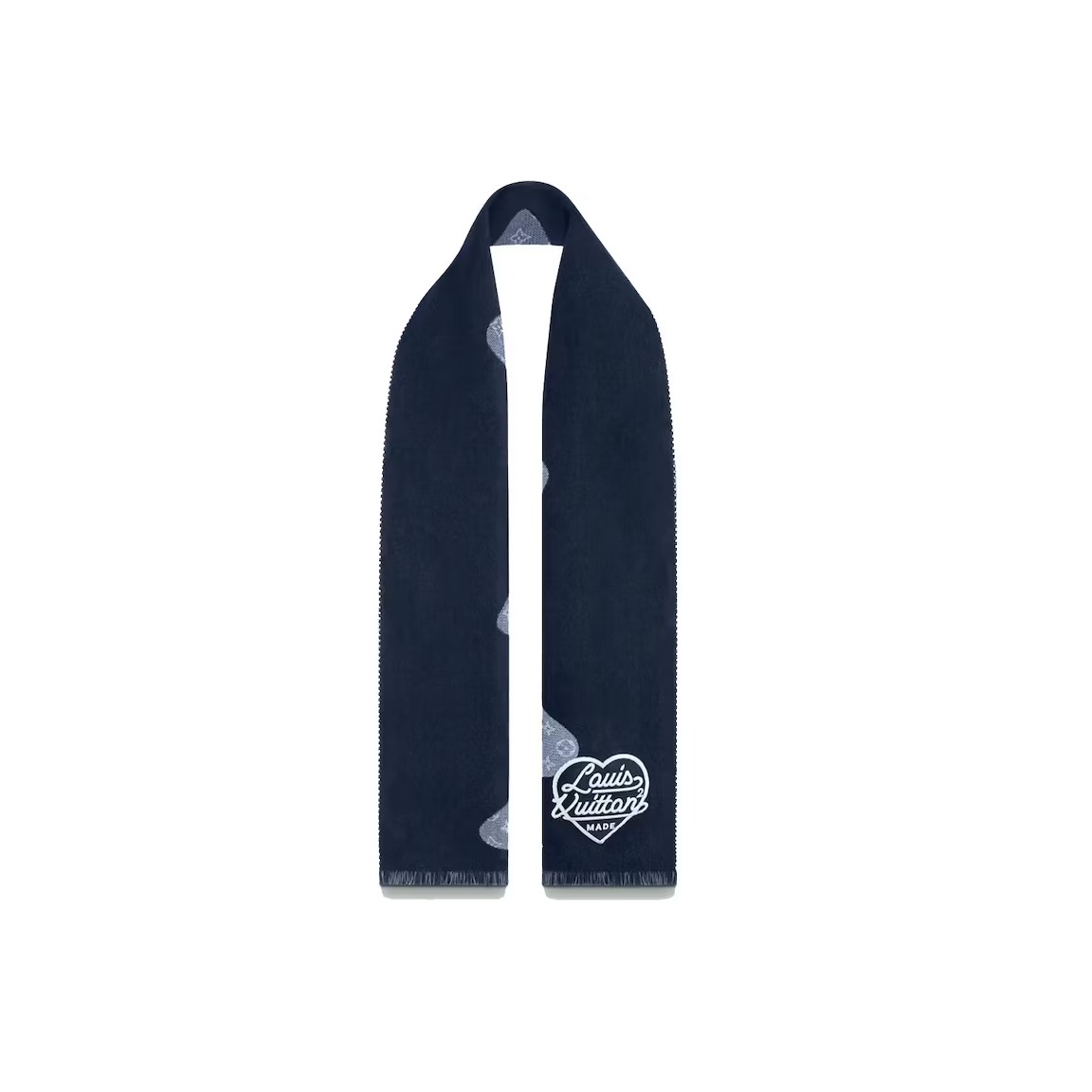 Louis Vuitton x Nigo MP3255 Monogram Drip Blue Scarf Louis Vuitton x Nigo MP3255 Monogram Drip Blue Scarf
