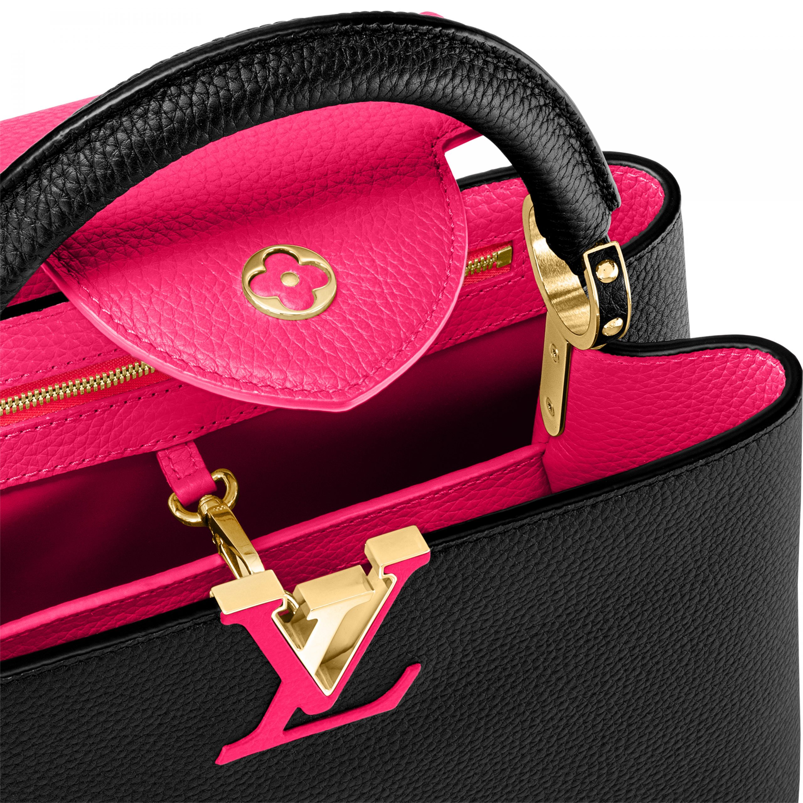 Louis Vuitton M59882 Capucines MM Black Rose Berlingot Louis Vuitton M59882 Capucines MM Black Rose Berlingot