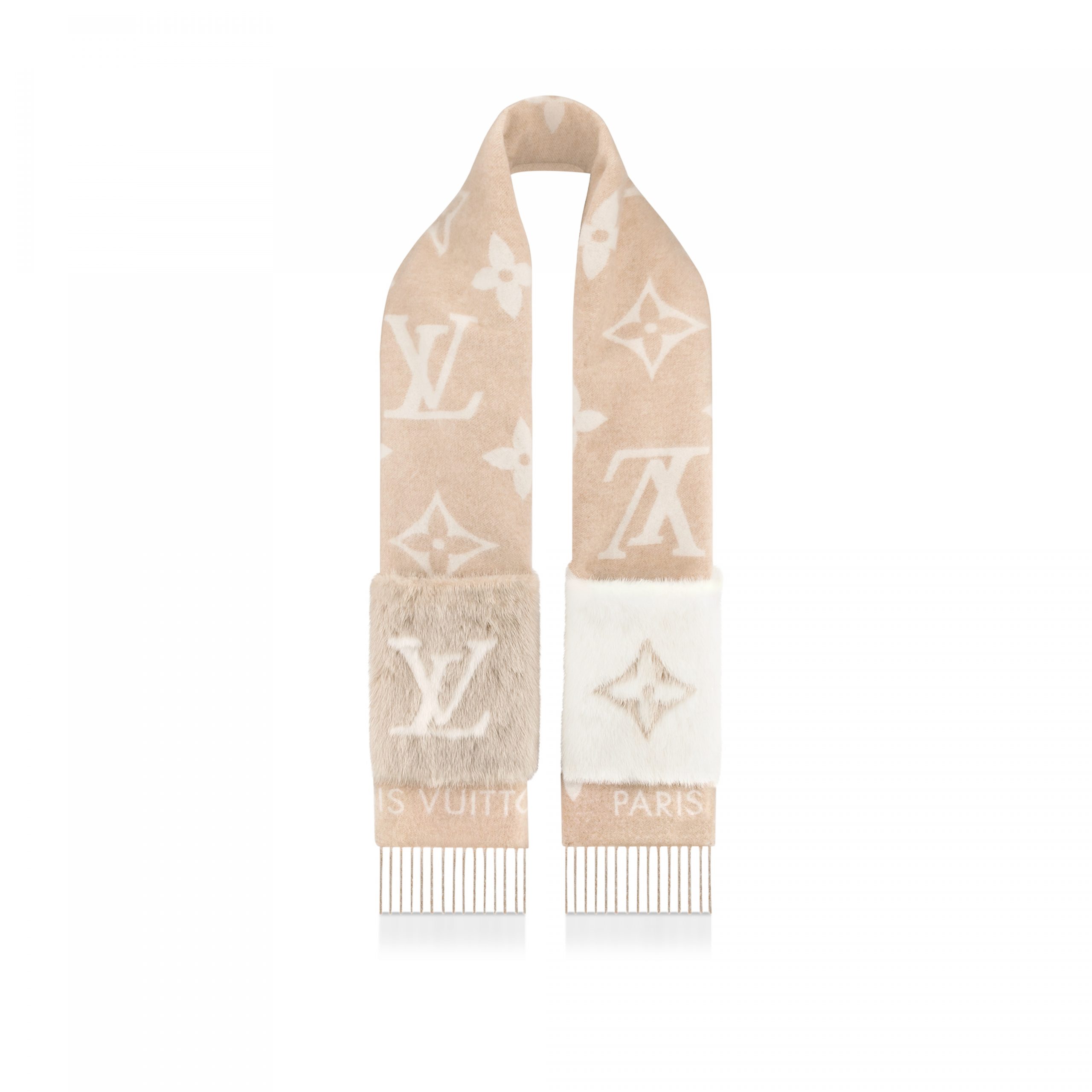 Louis Vuitton M74354 Cold Reykjavik Beige Scarf Louis Vuitton M74354 Cold Reykjavik Beige Scarf