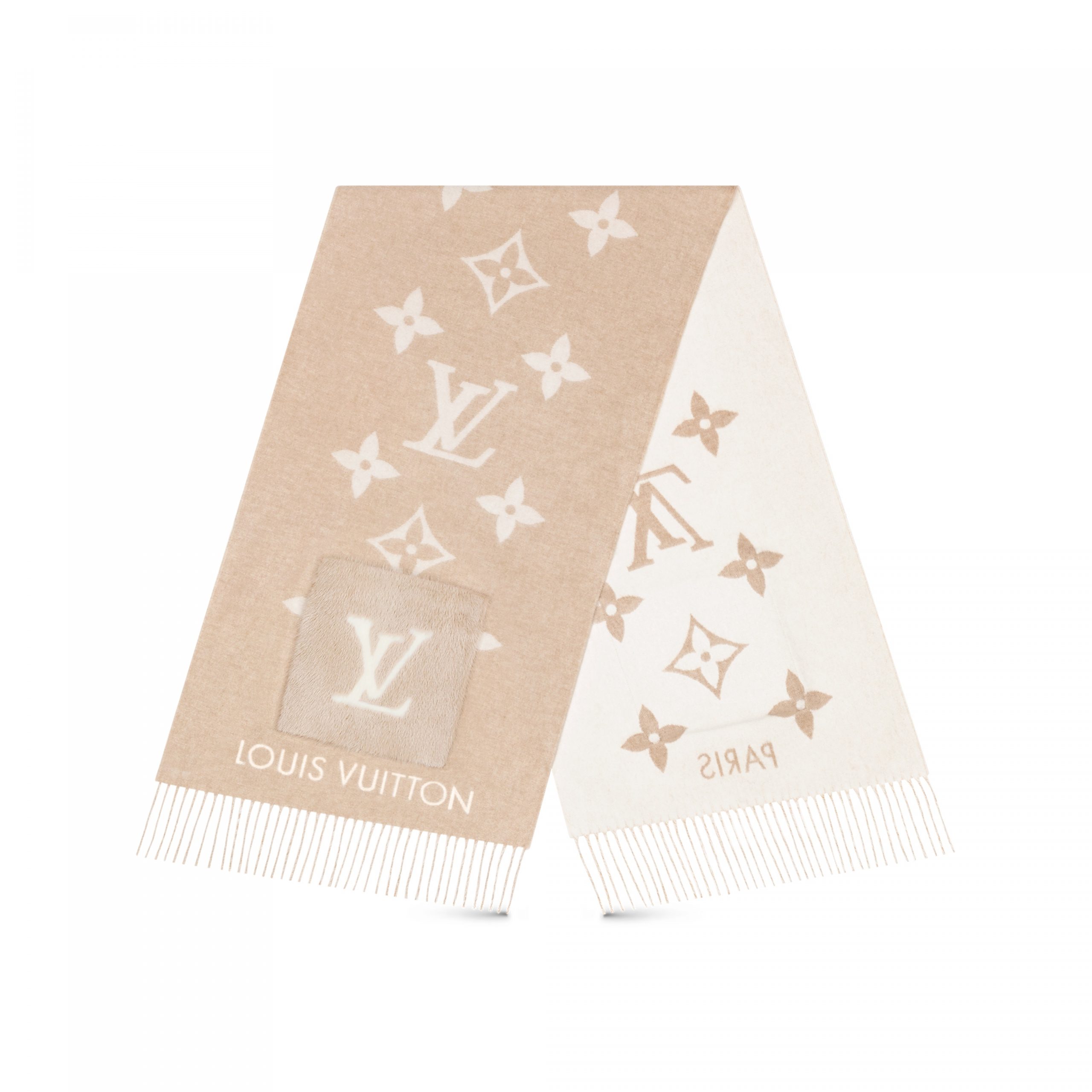 Louis Vuitton M74354 Cold Reykjavik Beige Scarf Louis Vuitton M74354 Cold Reykjavik Beige Scarf
