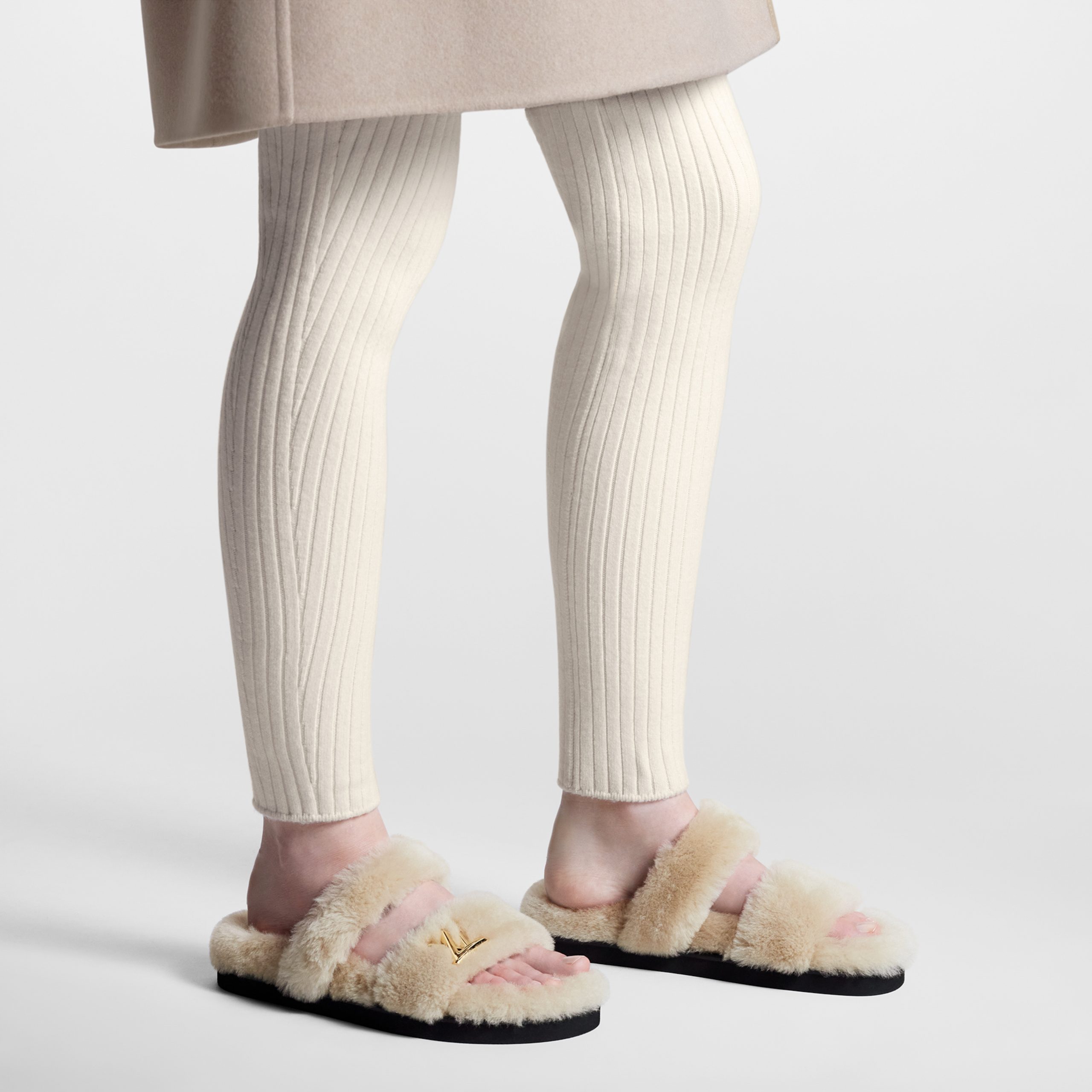 Louis Vuitton Flight Mode LV Sunset Comfort Flat Mule Natural 1AC70R Louis Vuitton Flight Mode LV Sunset Comfort Flat Mule Natural 1AC70R