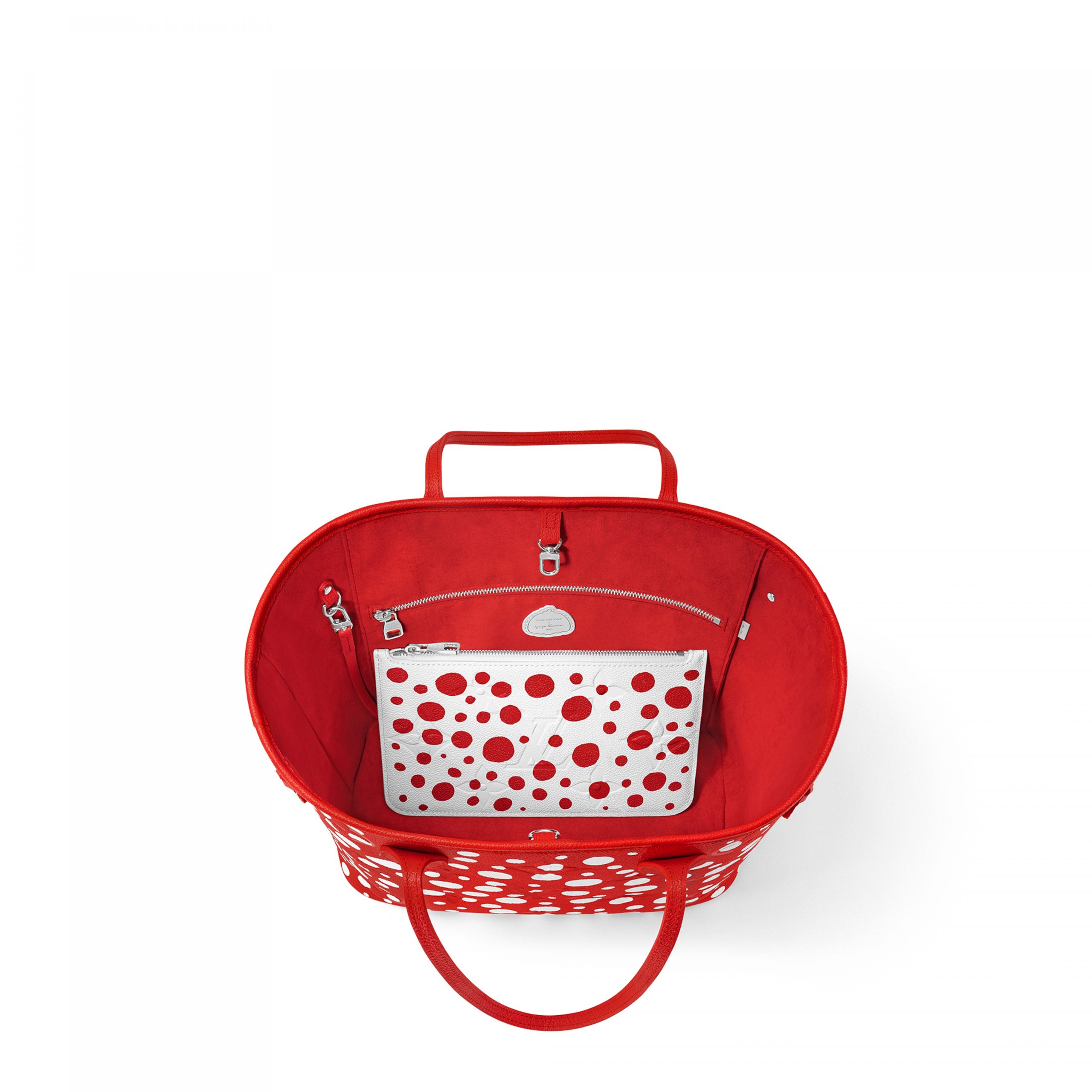 Louis Vuitton LV x YK Neverfull MM M46422 Rouge Blanc Louis Vuitton LV x YK Neverfull MM M46422 Rouge Blanc