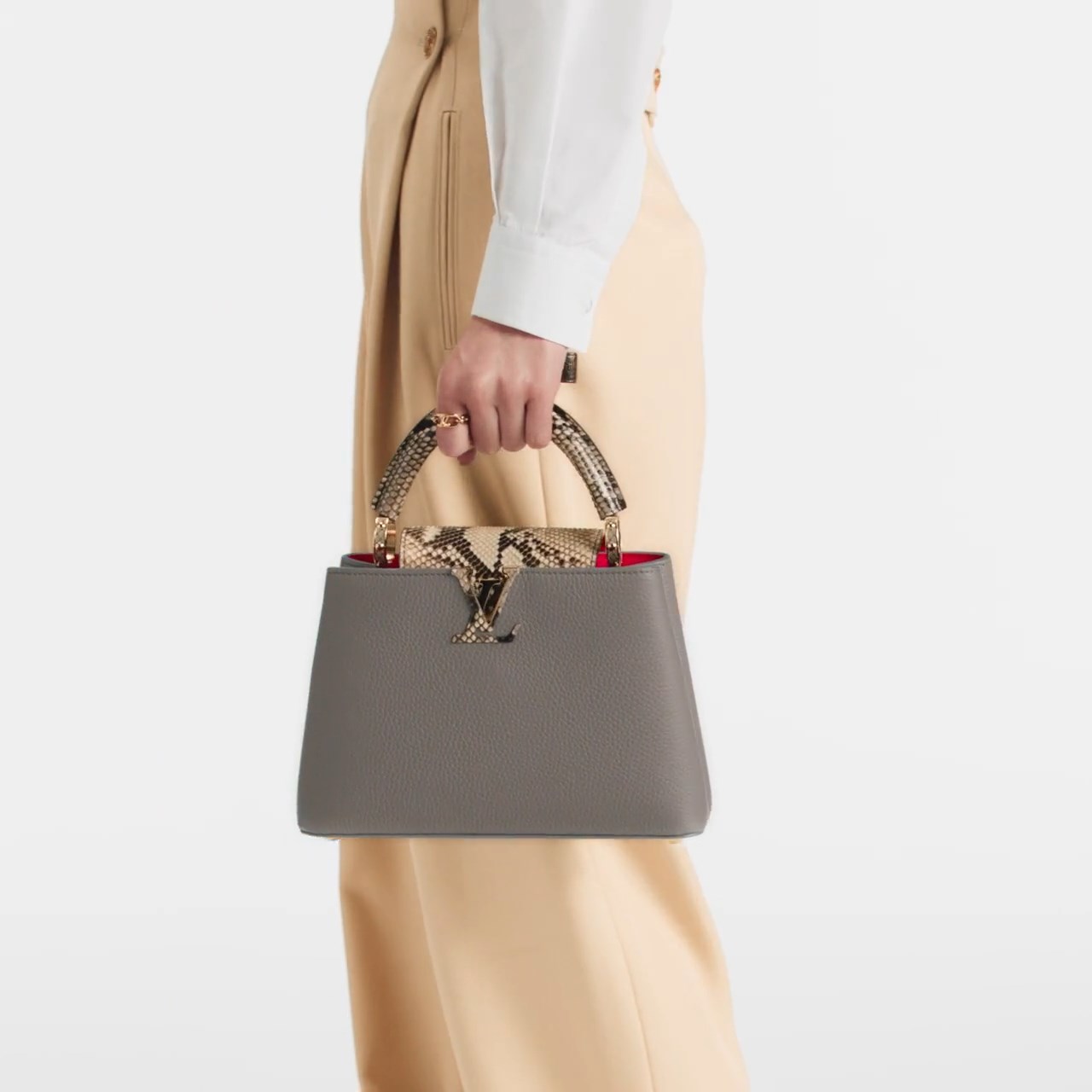 Louis Vuitton N82068 Capucines BB Steeple Gray Louis Vuitton N82068 Capucines BB Steeple Gray