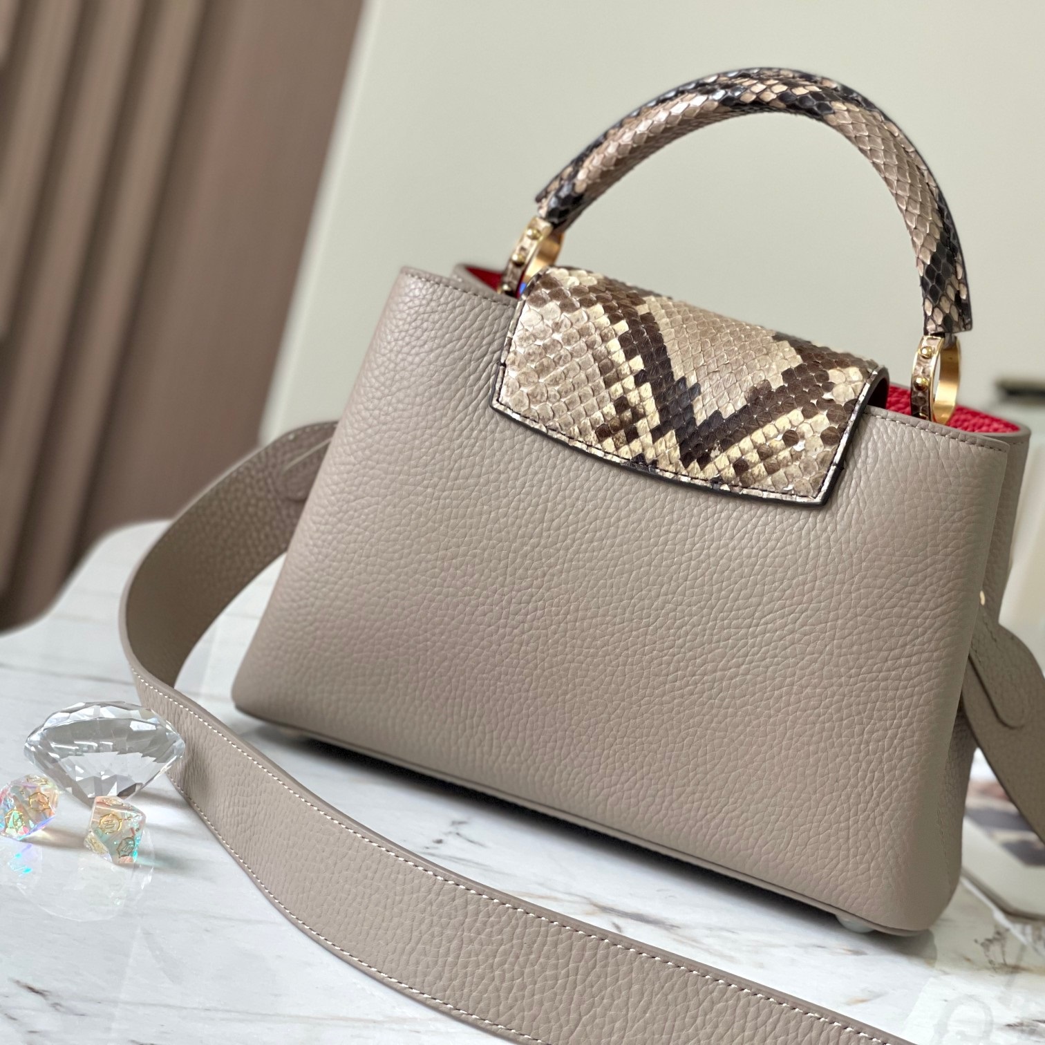 Louis Vuitton N82068 Capucines BB Steeple Gray Louis Vuitton N82068 Capucines BB Steeple Gray