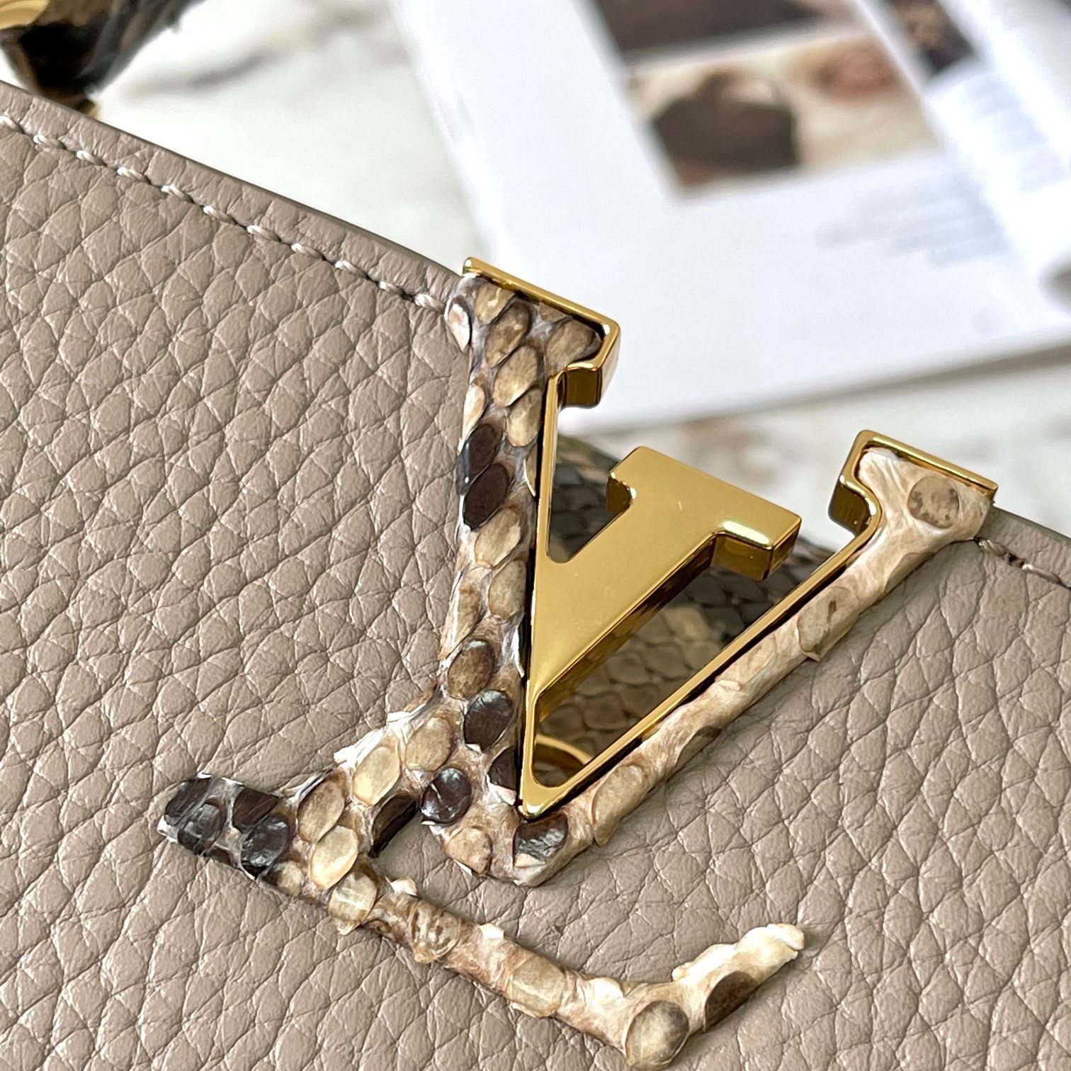 Louis Vuitton N82068 Capucines BB Steeple Gray Louis Vuitton N82068 Capucines BB Steeple Gray