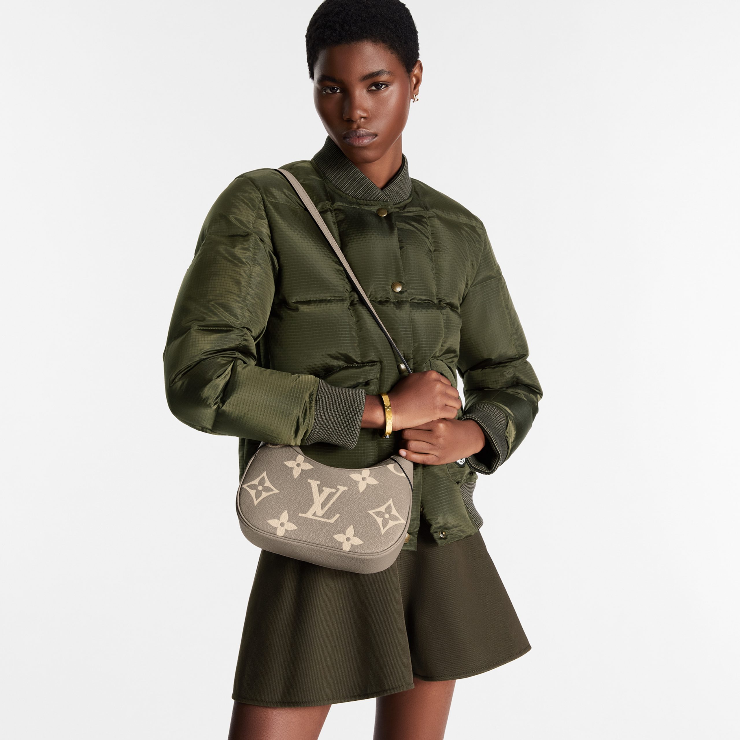 Louis Vuitton M46112 Bagatelle Gray / Crème Beige Louis Vuitton M46112 Bagatelle Gray / Crème Beige