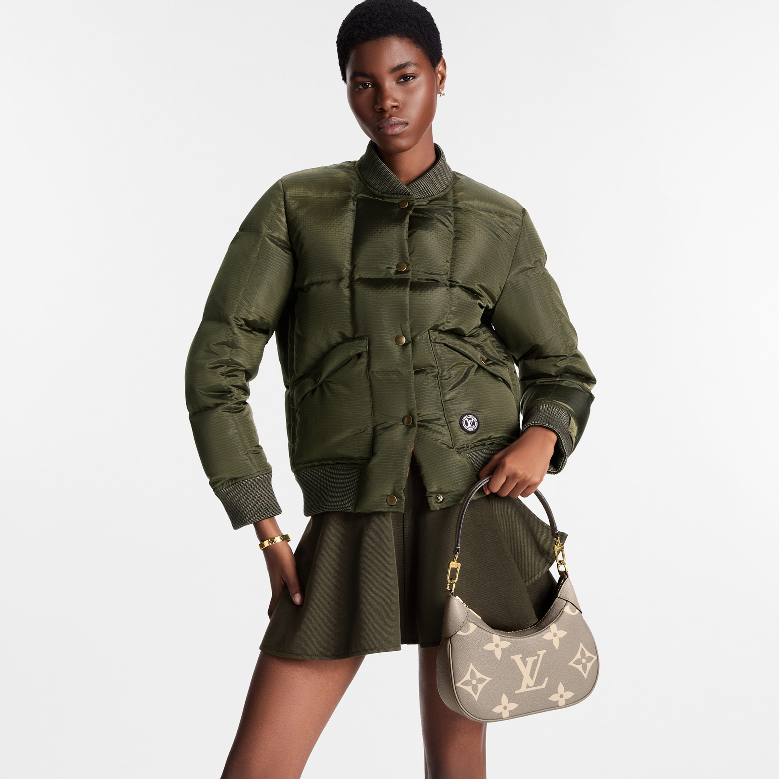 Louis Vuitton M46112 Bagatelle Gray / Crème Beige Louis Vuitton M46112 Bagatelle Gray / Crème Beige