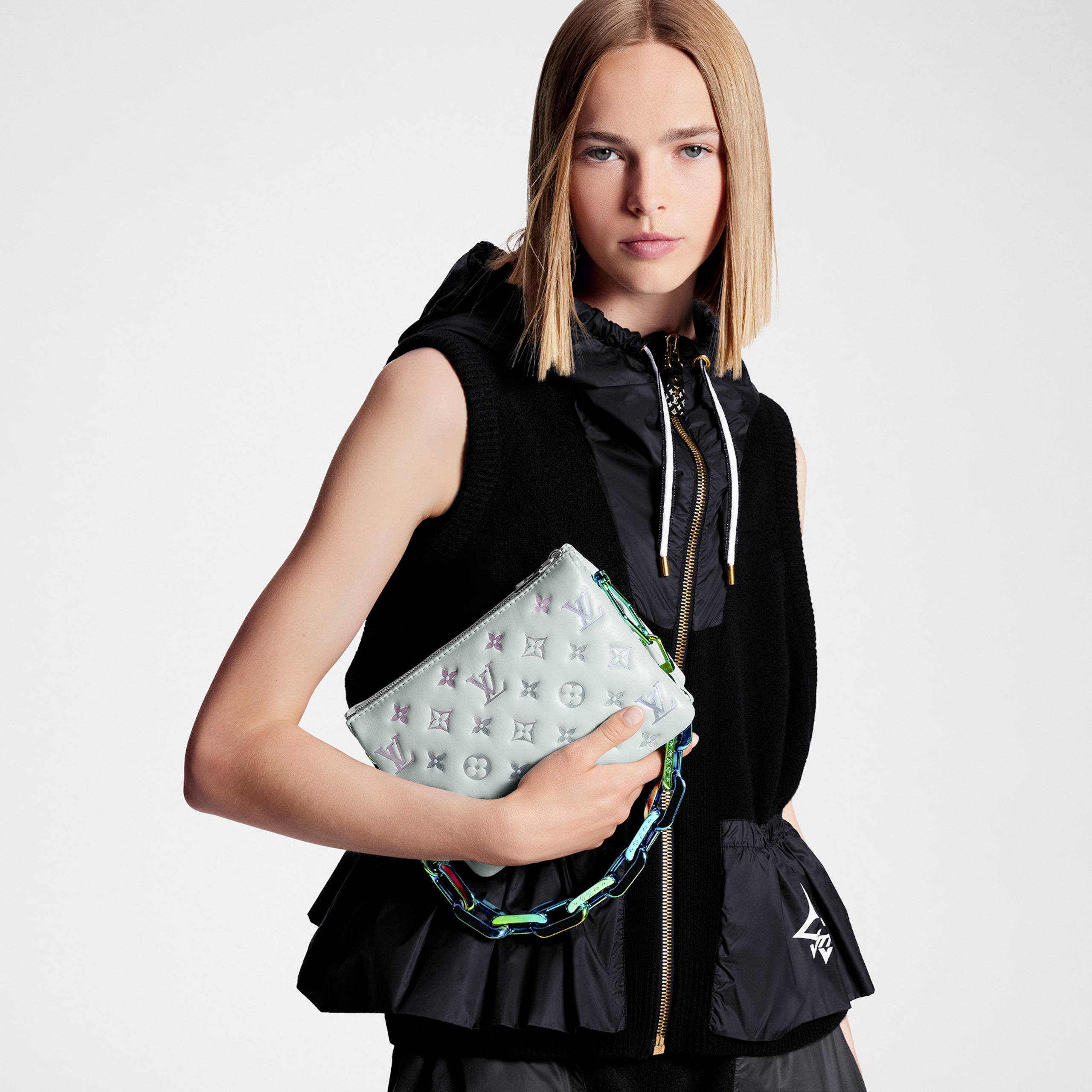 Louis Vuitton M23617 LV SKI Coussin BB Gray Louis Vuitton M23617 LV SKI Coussin BB Gray