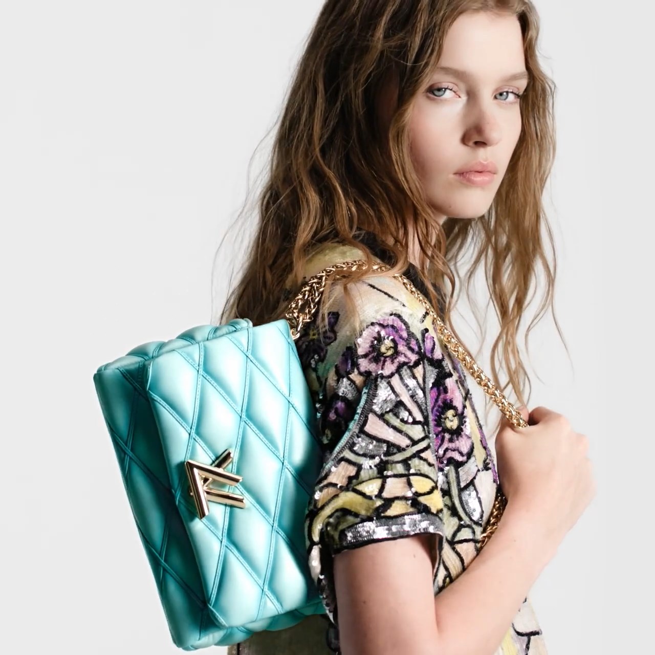 Louis Vuitton M24185 GO-14 MM Lagoon Turquoise Louis Vuitton M24185 GO-14 MM Lagoon Turquoise