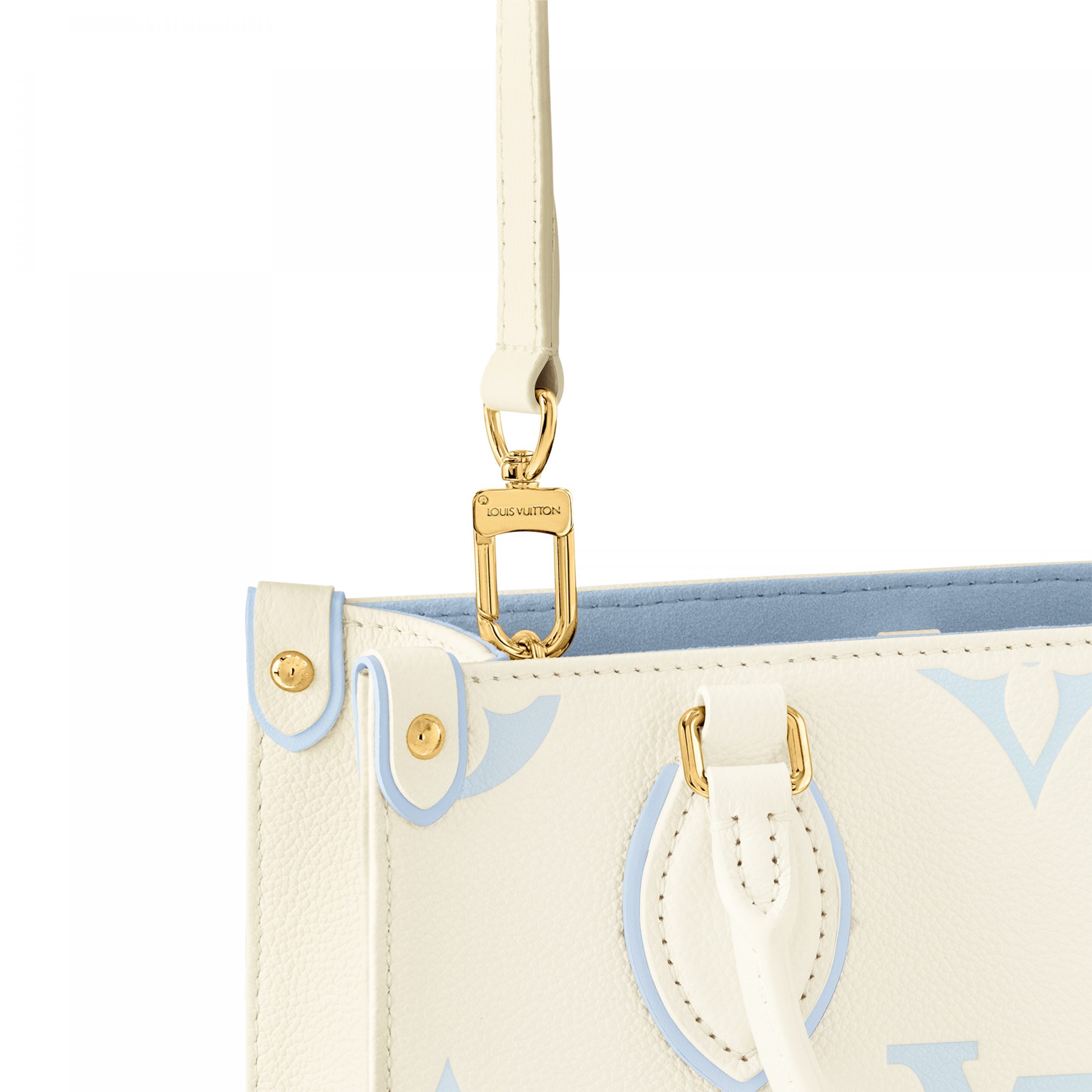 Louis Vuitton M46833 OnTheGo PM Latte/Candy Blue Louis Vuitton M46833 OnTheGo PM Latte/Candy Blue