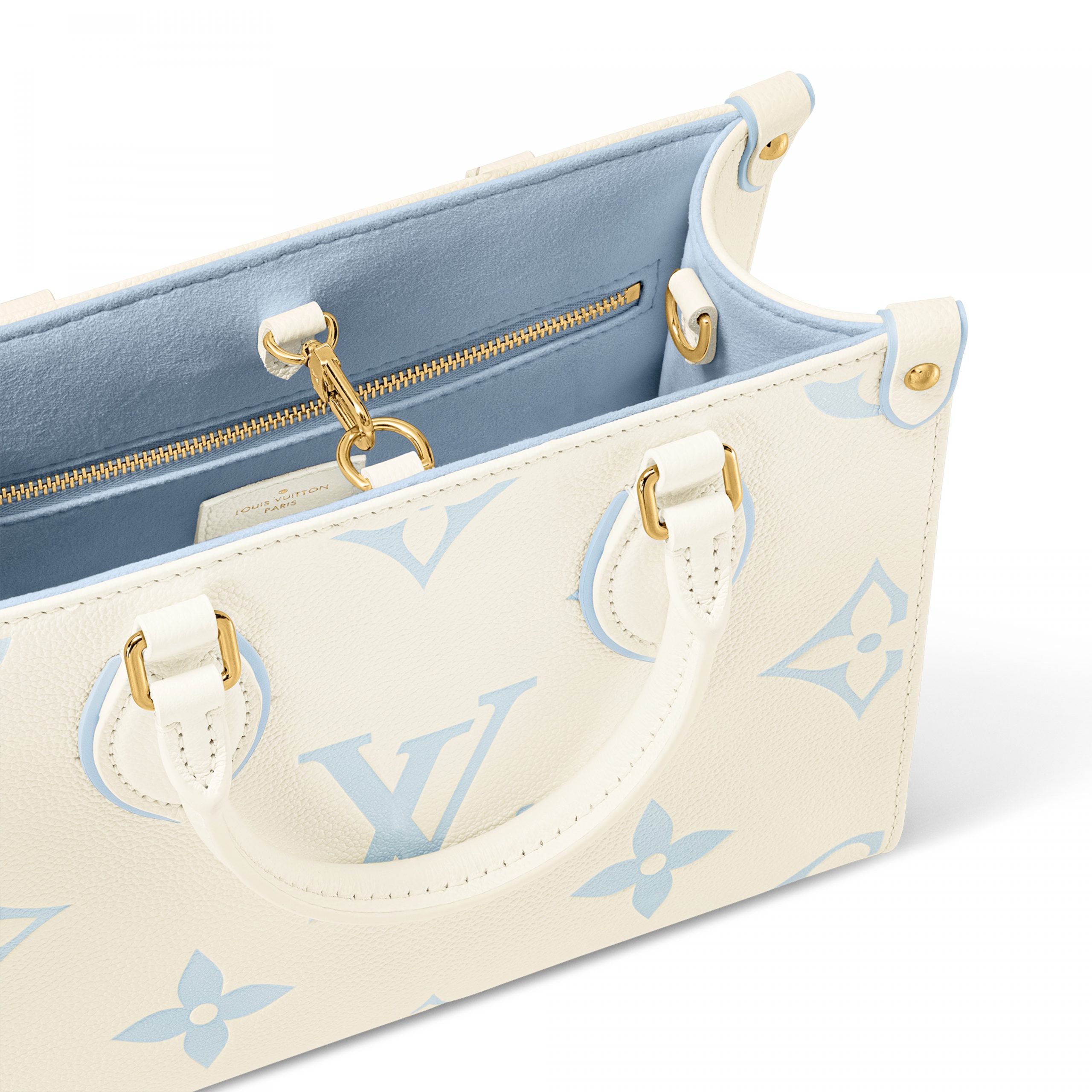 Louis Vuitton M46833 OnTheGo PM Latte/Candy Blue Louis Vuitton M46833 OnTheGo PM Latte/Candy Blue