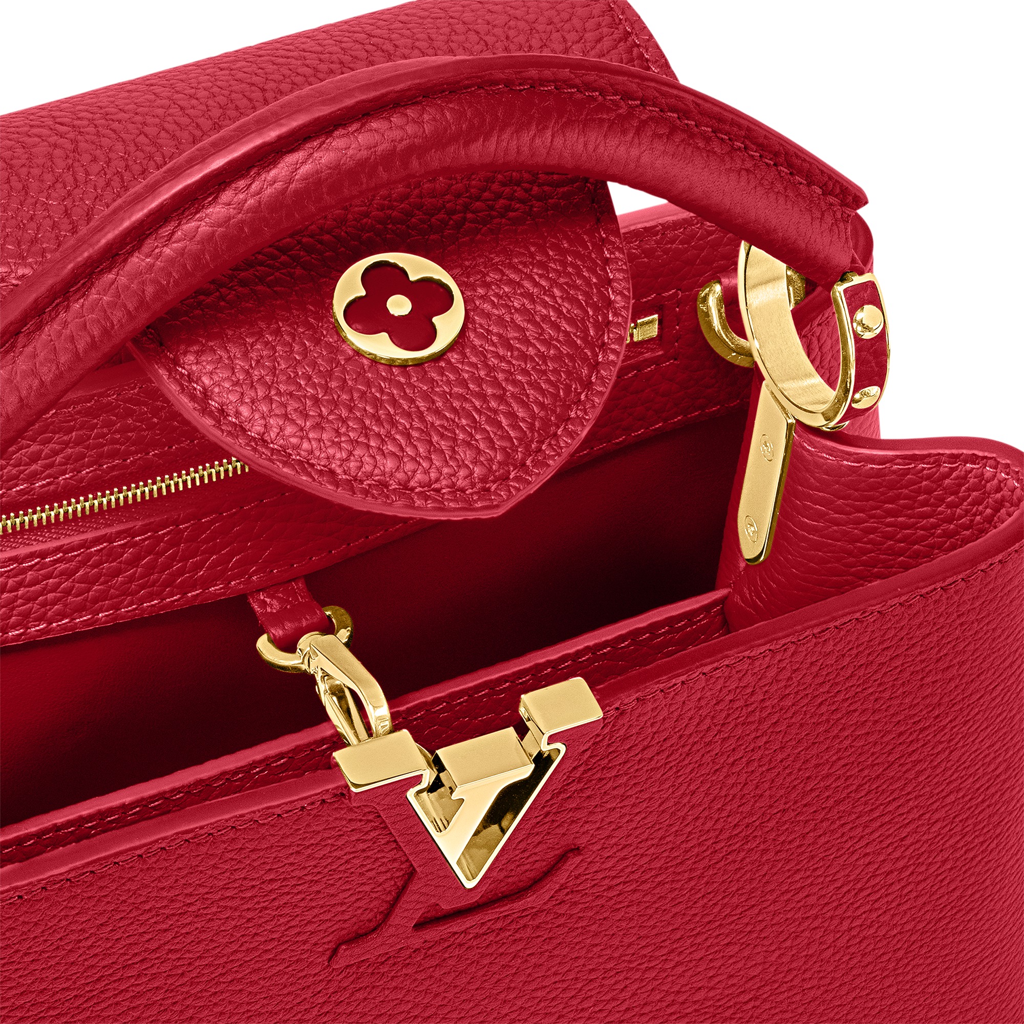 Louis Vuitton M52689 Capucines BB Bag Scarlet Red Louis Vuitton M52689 Capucines BB Bag Scarlet Red