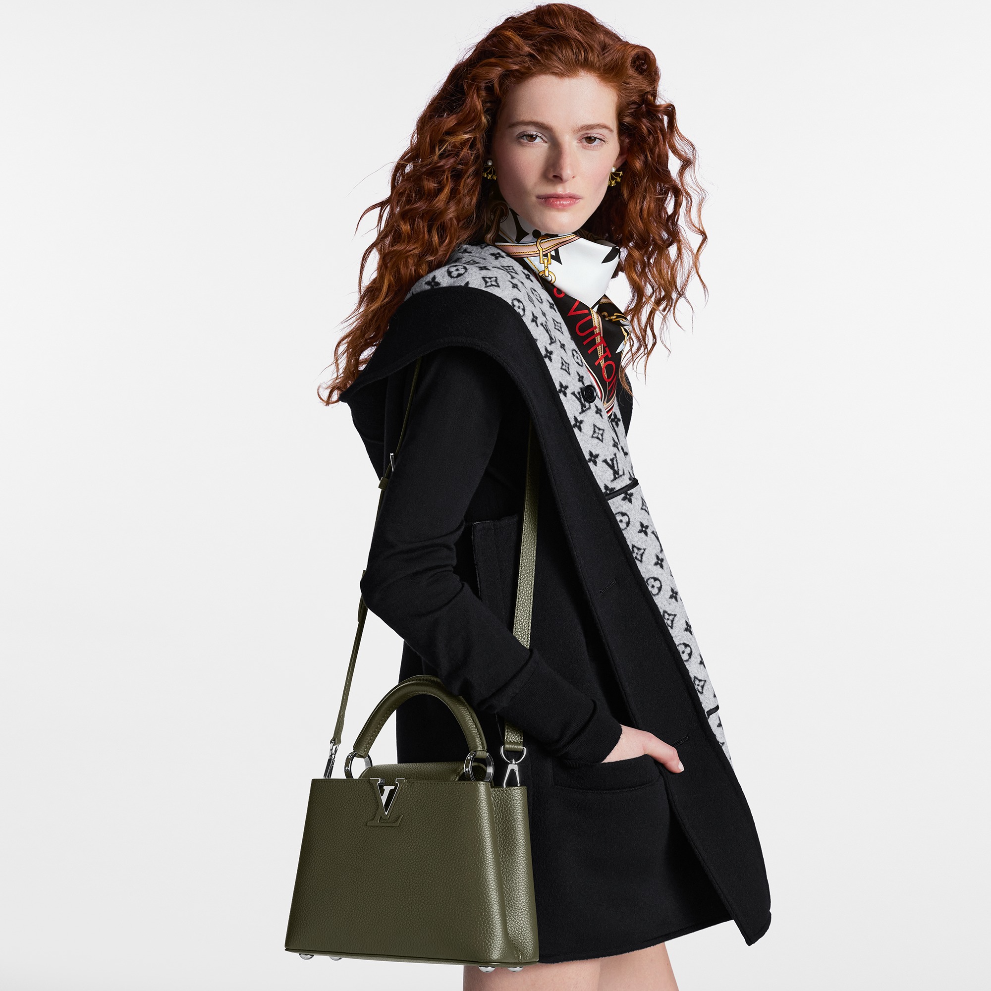 Louis Vuitton M57227 Capucines BB Bag Khaki Louis Vuitton M57227 Capucines BB Bag Khaki