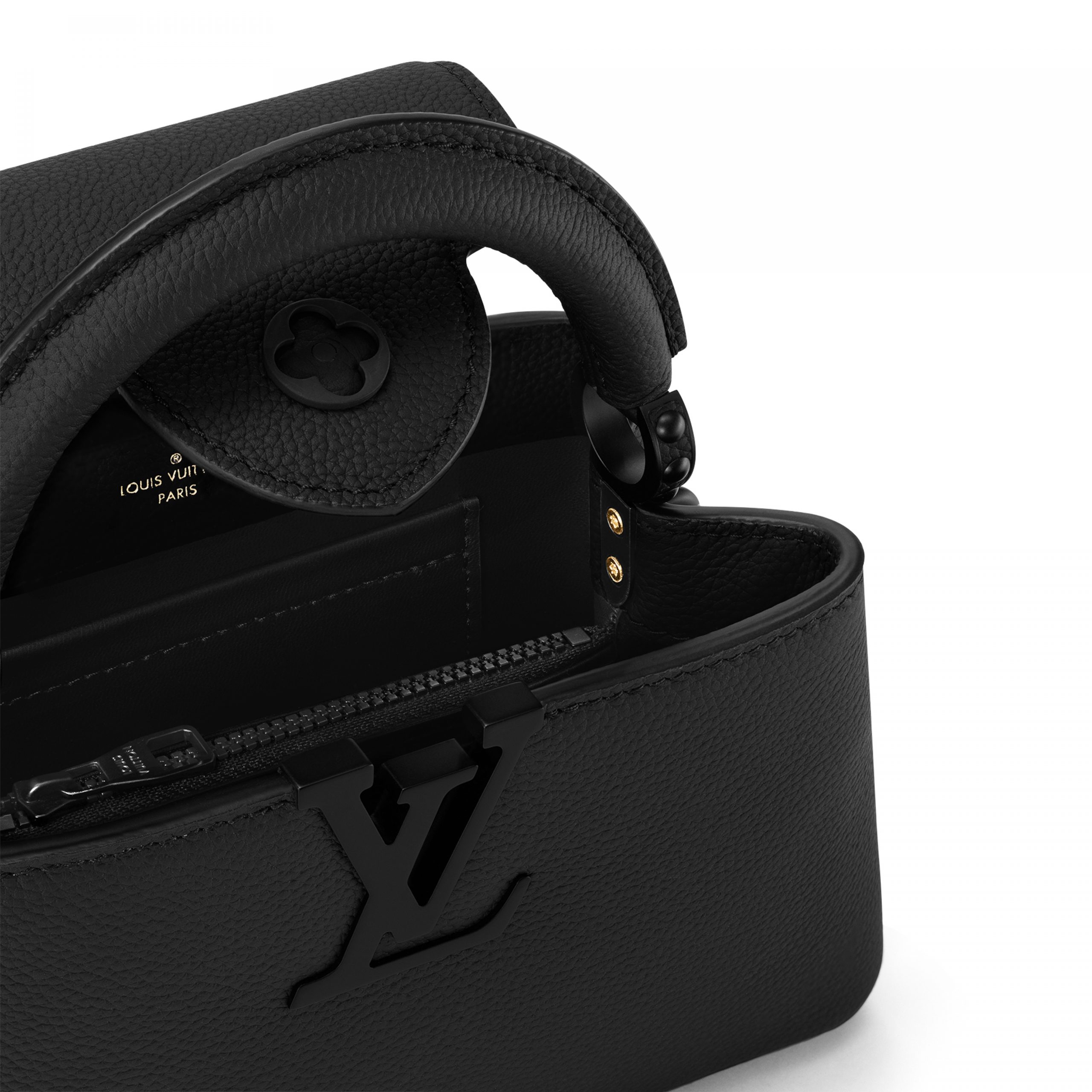 Louis Vuitton M23955 Capucines East-West Mini All Black Louis Vuitton M23955 Capucines East-West Mini All Black