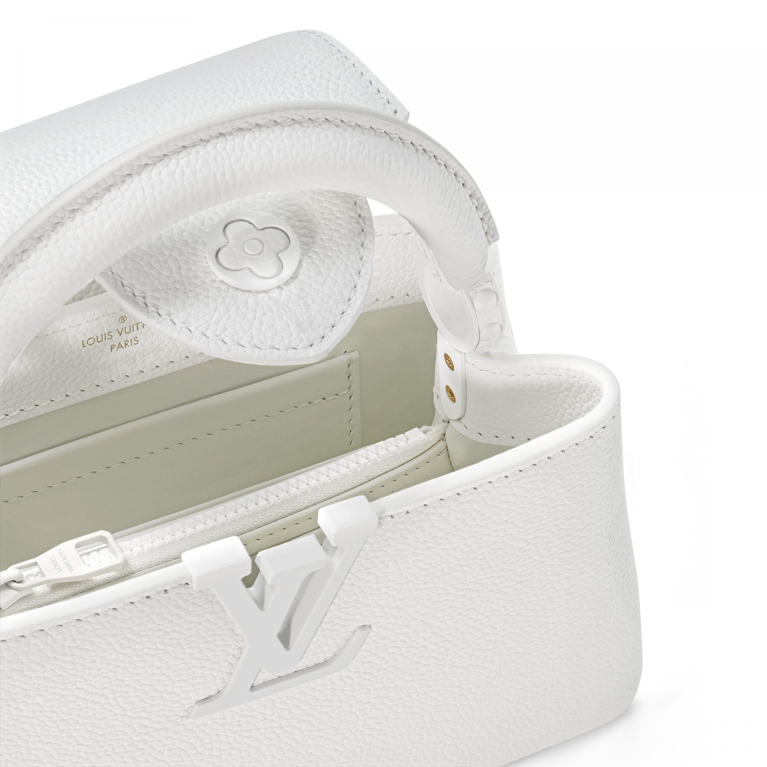 Louis Vuitton M23956 Capucines East-West Mini Optic White Louis Vuitton M23956 Capucines East-West Mini Optic White