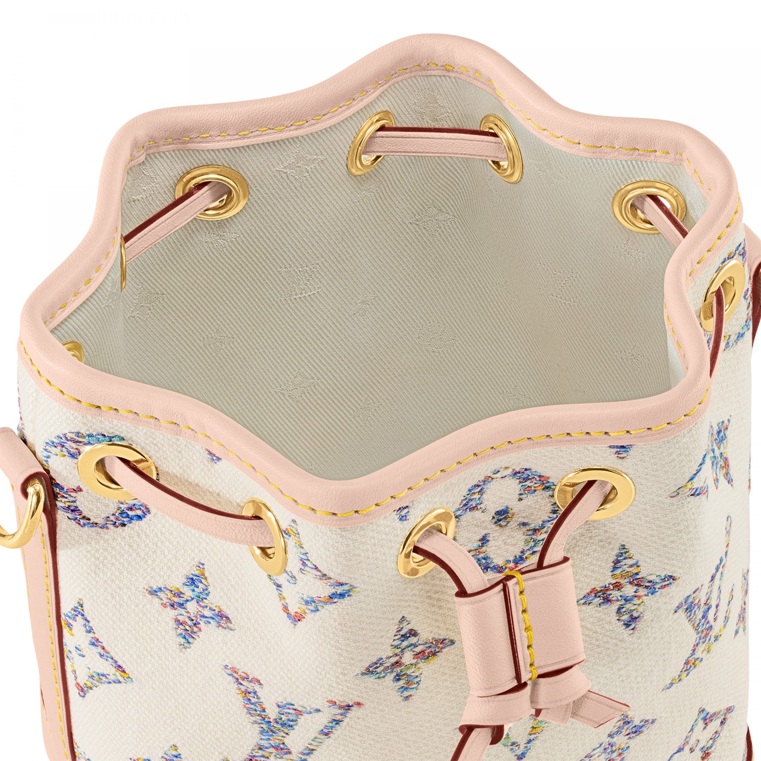 Louis Vuitton Nano Noé M83453 Multicolor White Louis Vuitton Nano Noé M83453 Multicolor White