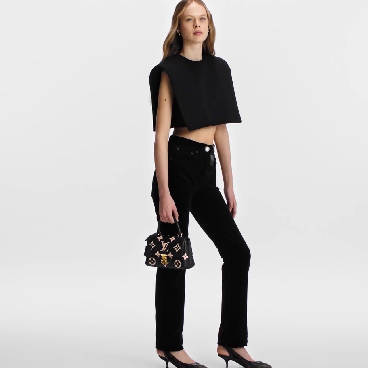 Louis Vuitton M45978 Madeleine BB Black / Beige Louis Vuitton M45978 Madeleine BB Black / Beige