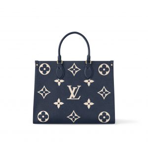 Louis Vuitton M47084 OnTheGo MM Navy Blue/Cream