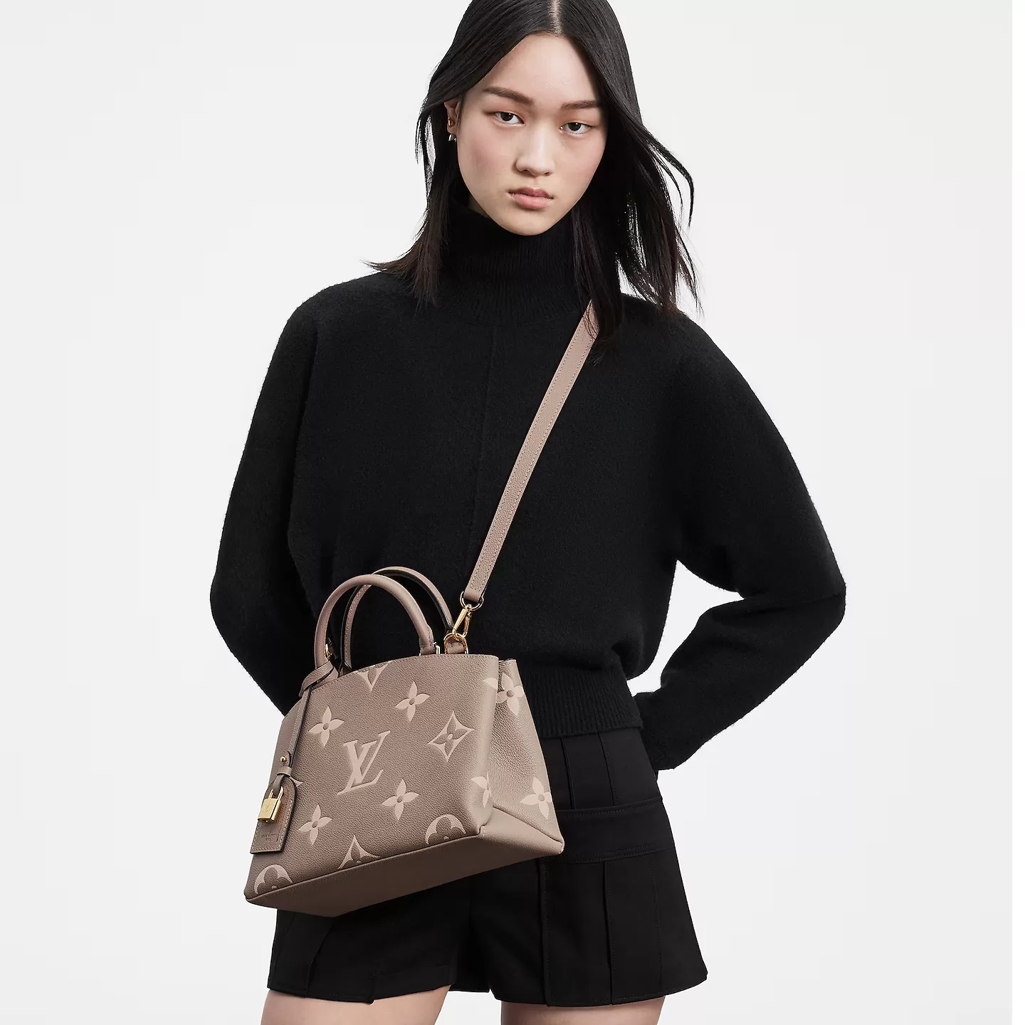 Louis Vuitton Bicolor Monogram Empreinte Leather M58914 Petit Palais Louis Vuitton Bicolor Monogram Empreinte Leather M58914 Petit Palais