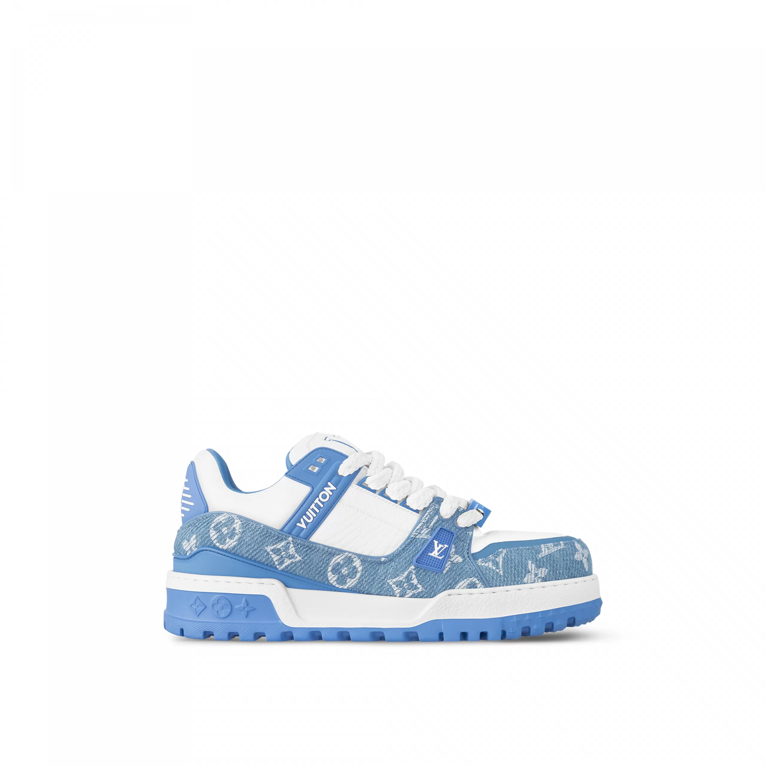 Louis Vuitton 1ACWHW LV Trainer Maxi Sneaker Denim Blue Louis Vuitton 1ACWHW LV Trainer Maxi Sneaker Denim Blue
