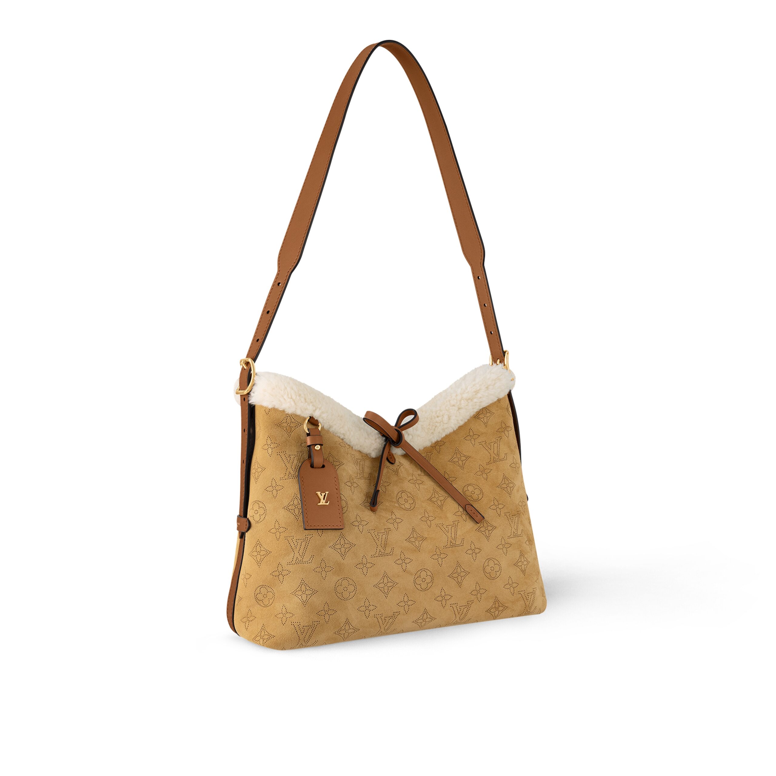 Louis Vuitton LV Ski M11843 CarryAll PM Mahina Suede Beige Louis Vuitton LV Ski M11843 CarryAll PM Mahina Suede Beige