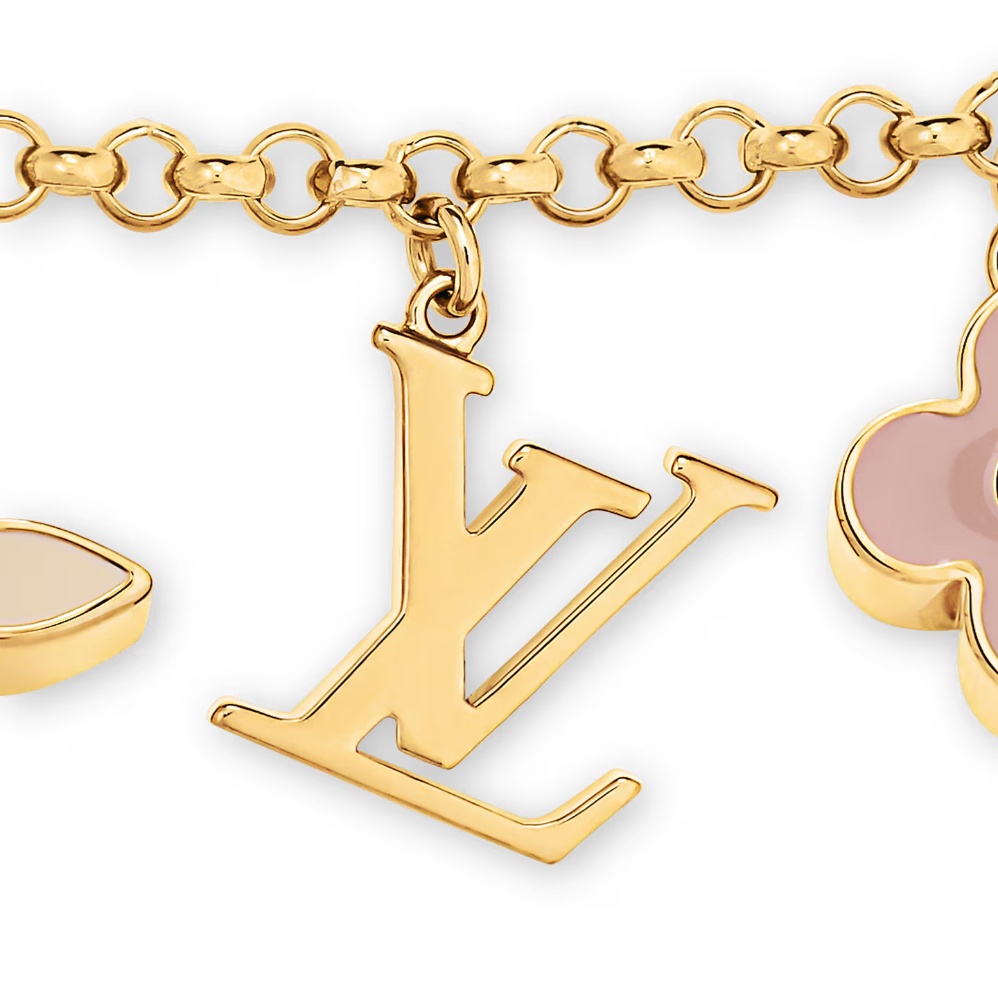 Louis Vuitton M01413 Fleur de Monogram Bag Charm Chain Louis Vuitton M01413 Fleur de Monogram Bag Charm Chain